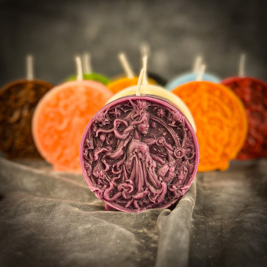 Beeswax Libra Scales Zodiac Spell Candle - Northern Magick Supplies