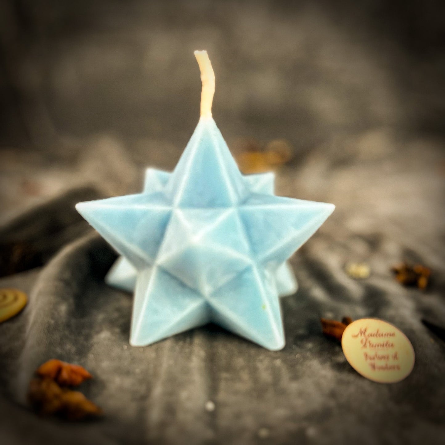 Beeswax Pentagram Merkaba Protection Spell Candle - Northern Magick Supplies