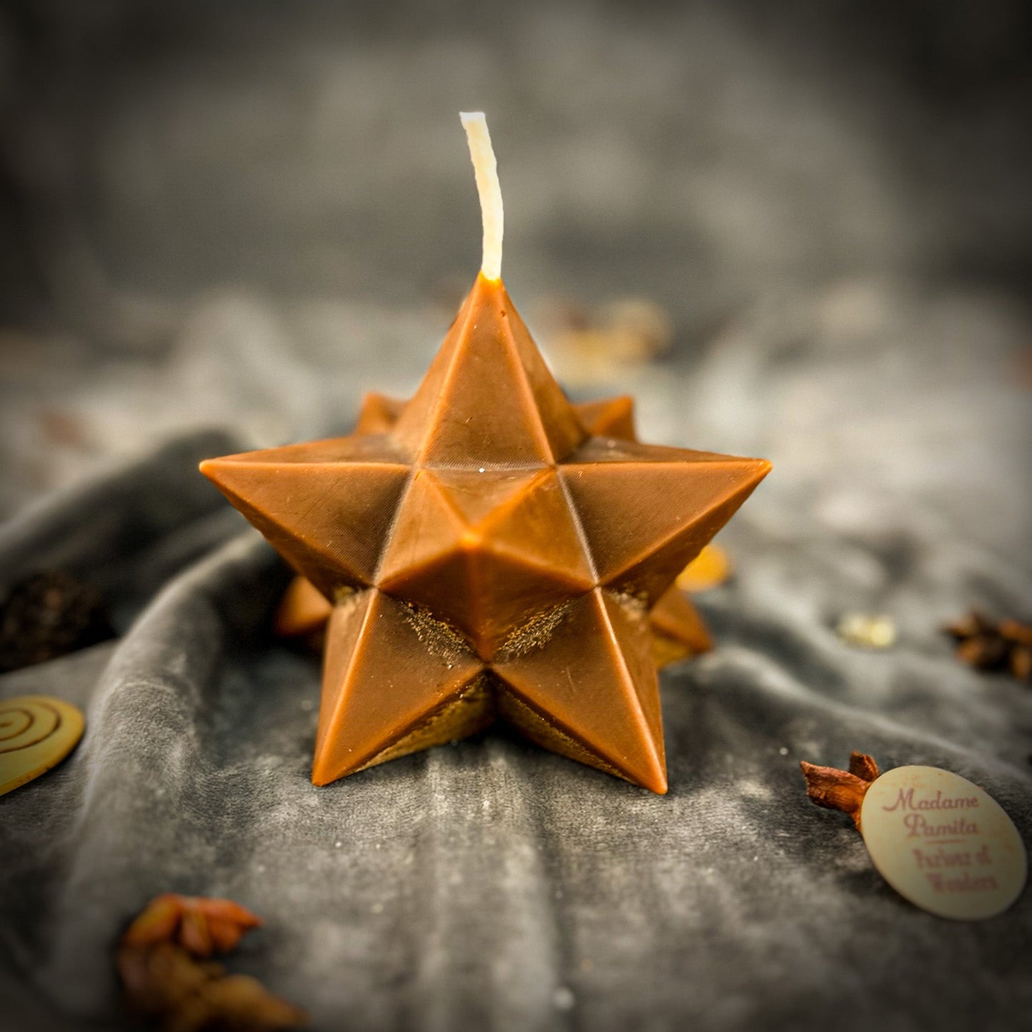 Beeswax Pentagram Merkaba Protection Spell Candle - Northern Magick Supplies