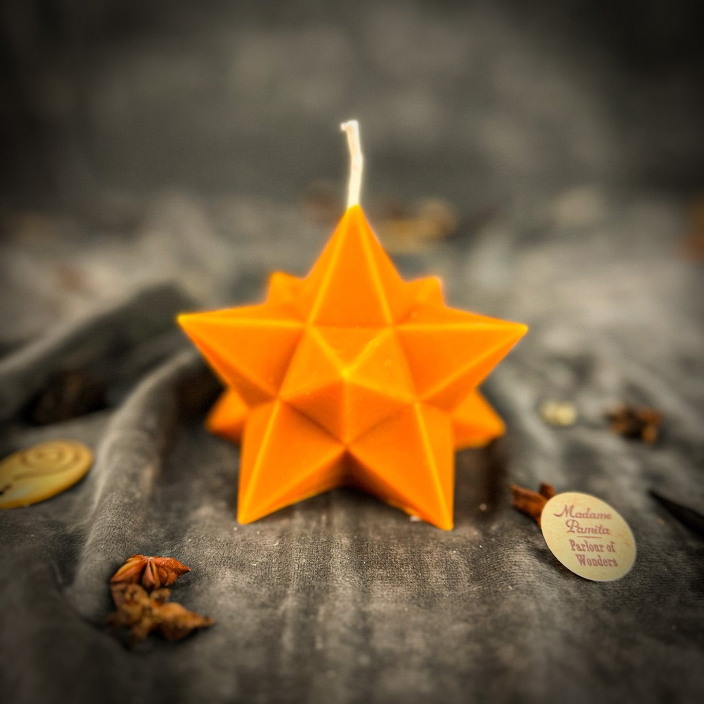 Beeswax Pentagram Merkaba Spell Candle - Protection, Ascension & Sacred Geometry - Northern Magick Supplies