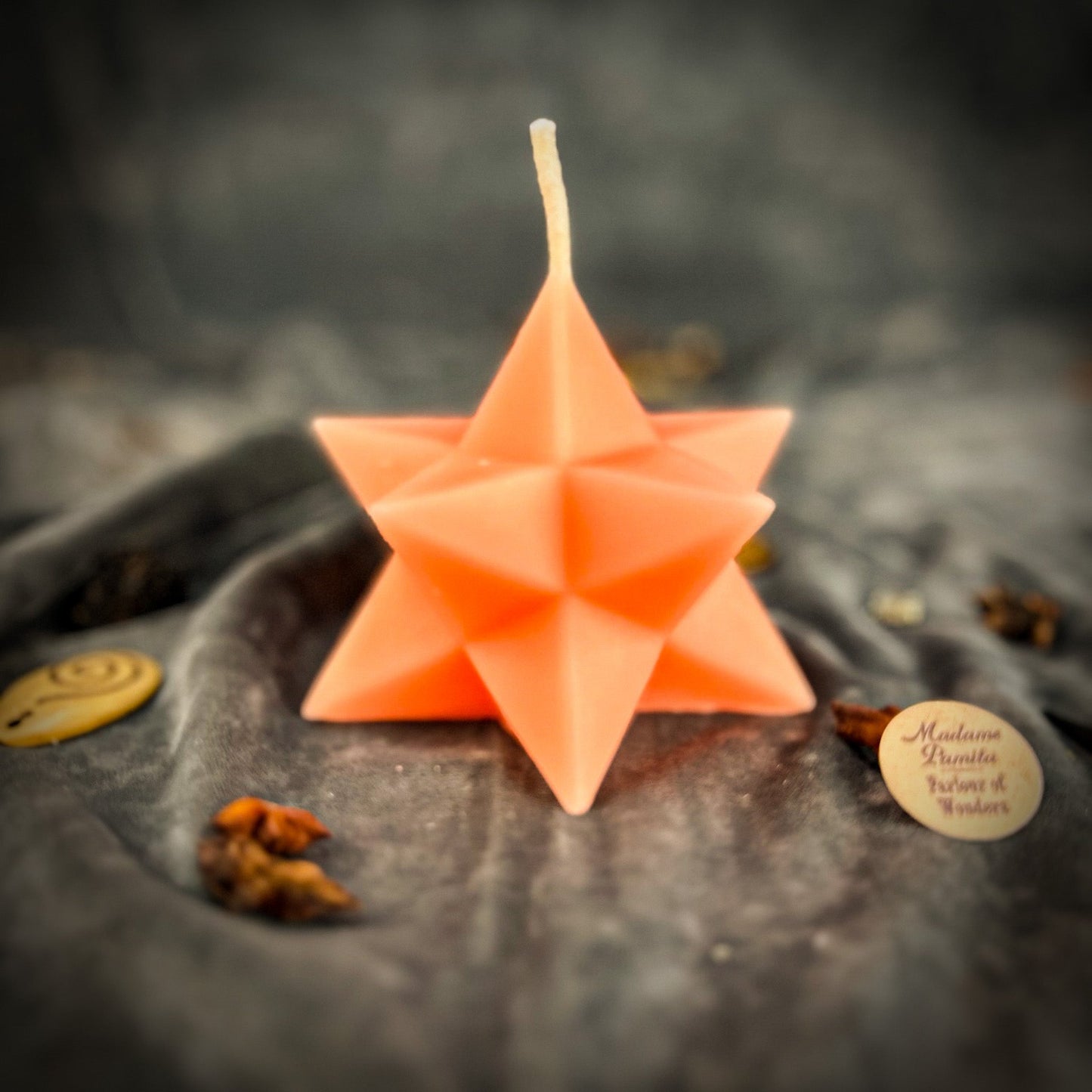 Beeswax Pentagram Merkaba Protection Spell Candle - Northern Magick Supplies