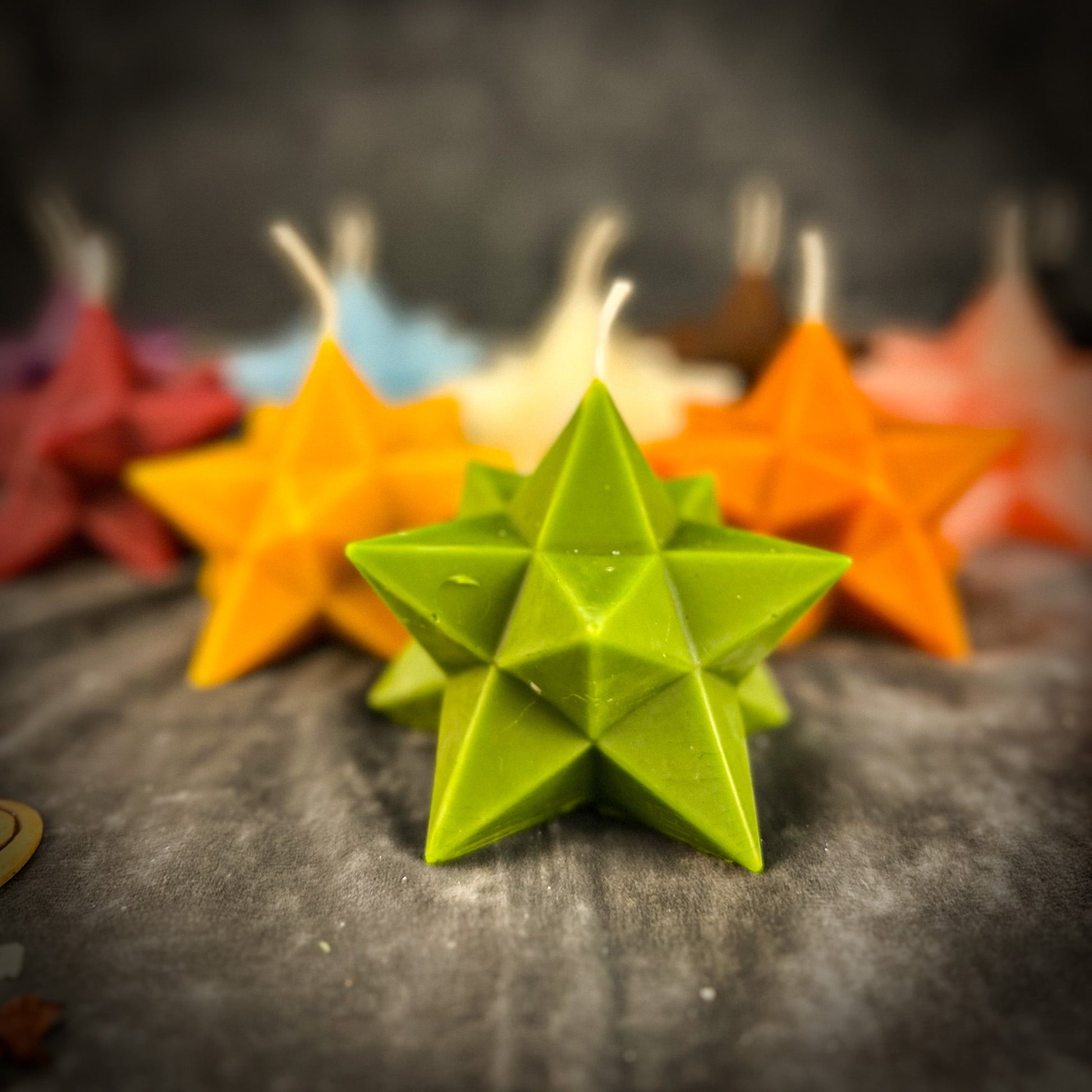 Beeswax Pentagram Merkaba Protection Spell Candle - Northern Magick Supplies