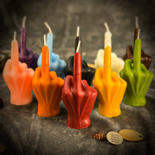 Beeswax Middle Finger Spell Candle - Northern Magick Supplies
