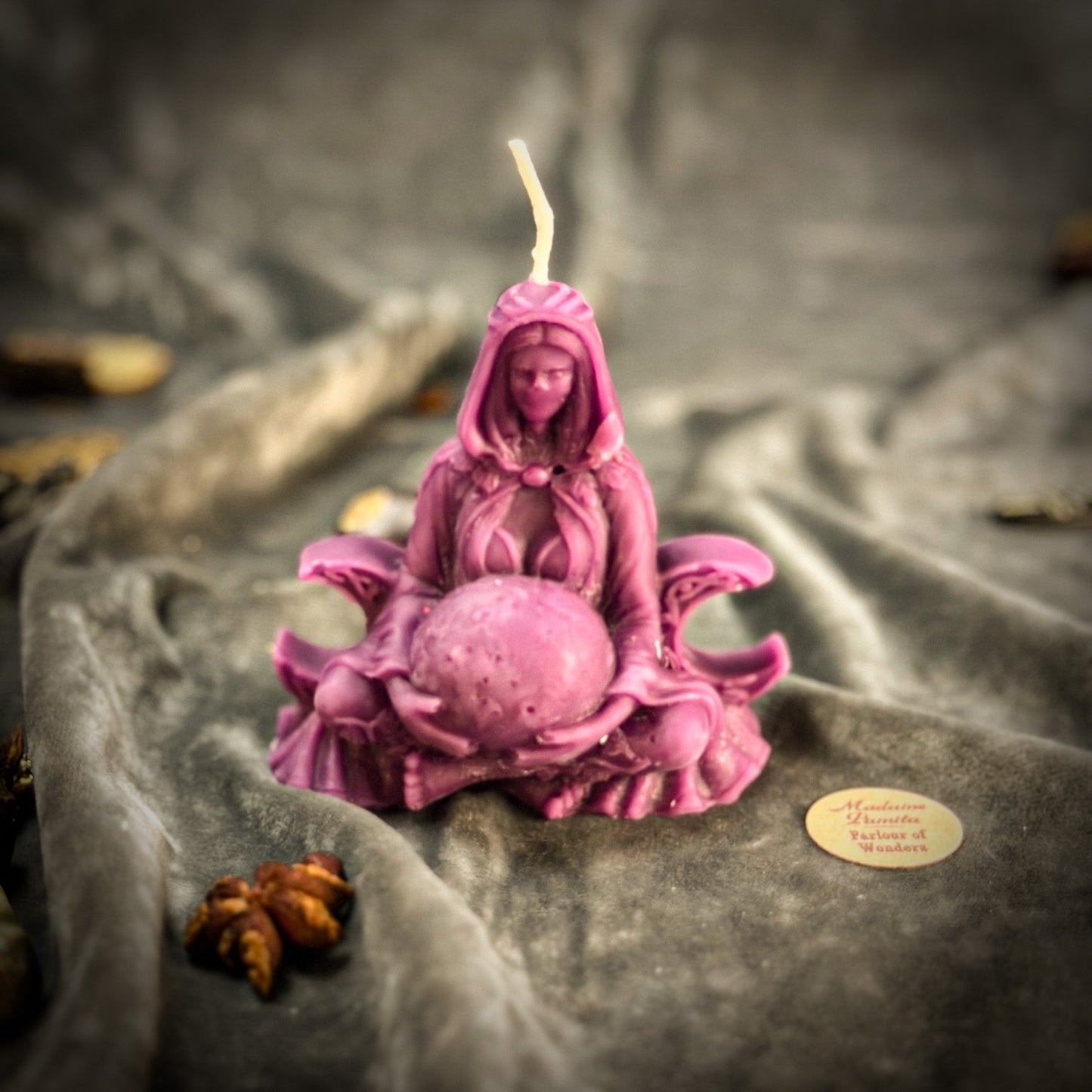 Beeswax Moon Goddess Spell Candle - Lunar Magic & Divine Feminine Energy - Northern Magick Supplies