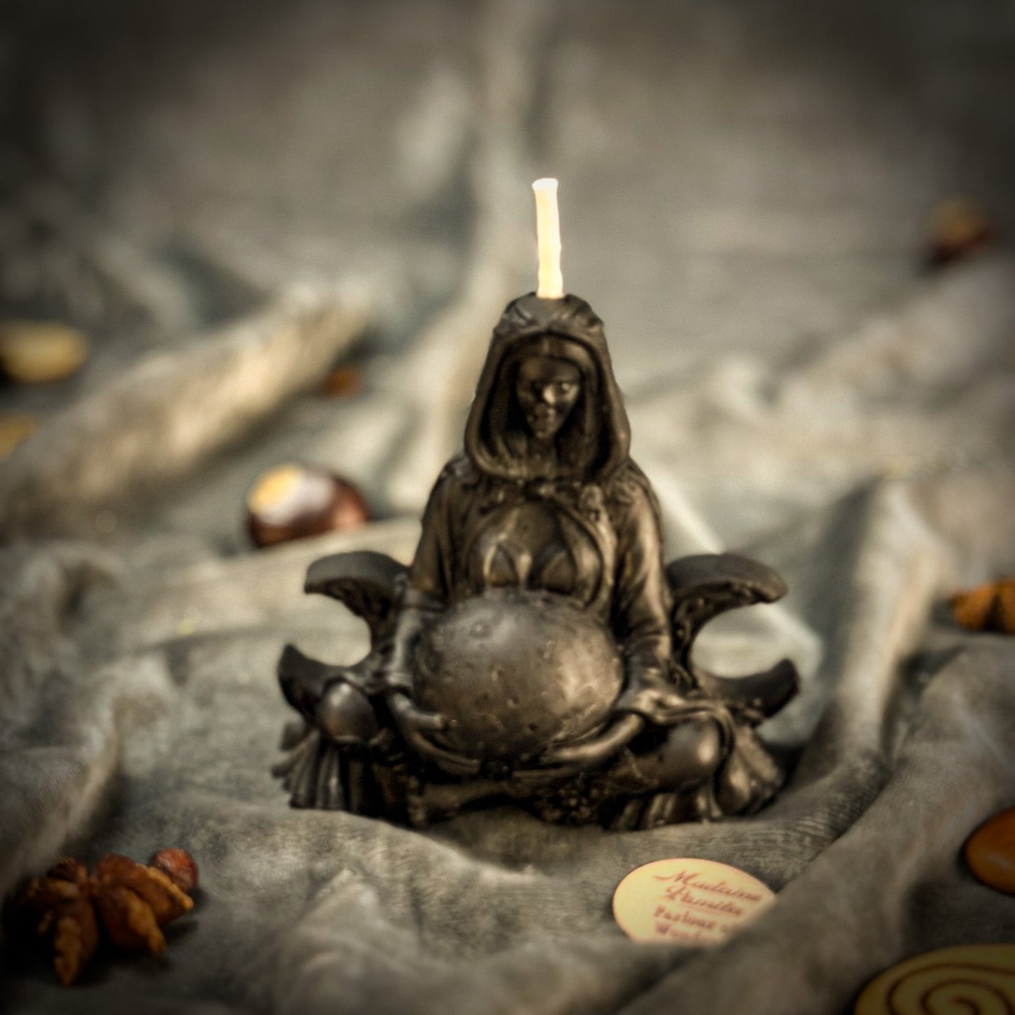 Beeswax Moon Goddess Spell Candle - Lunar Magic & Divine Feminine Energy - Northern Magick Supplies