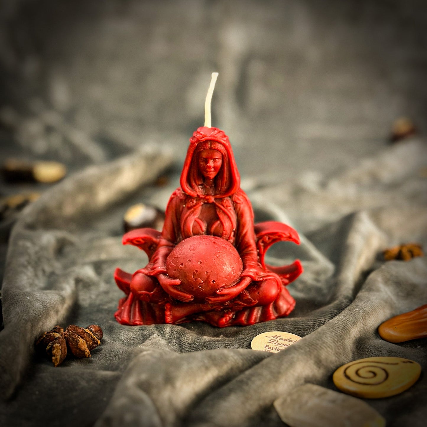 Beeswax Moon Goddess Spell Candle - Lunar Magic & Divine Feminine Energy - Northern Magick Supplies