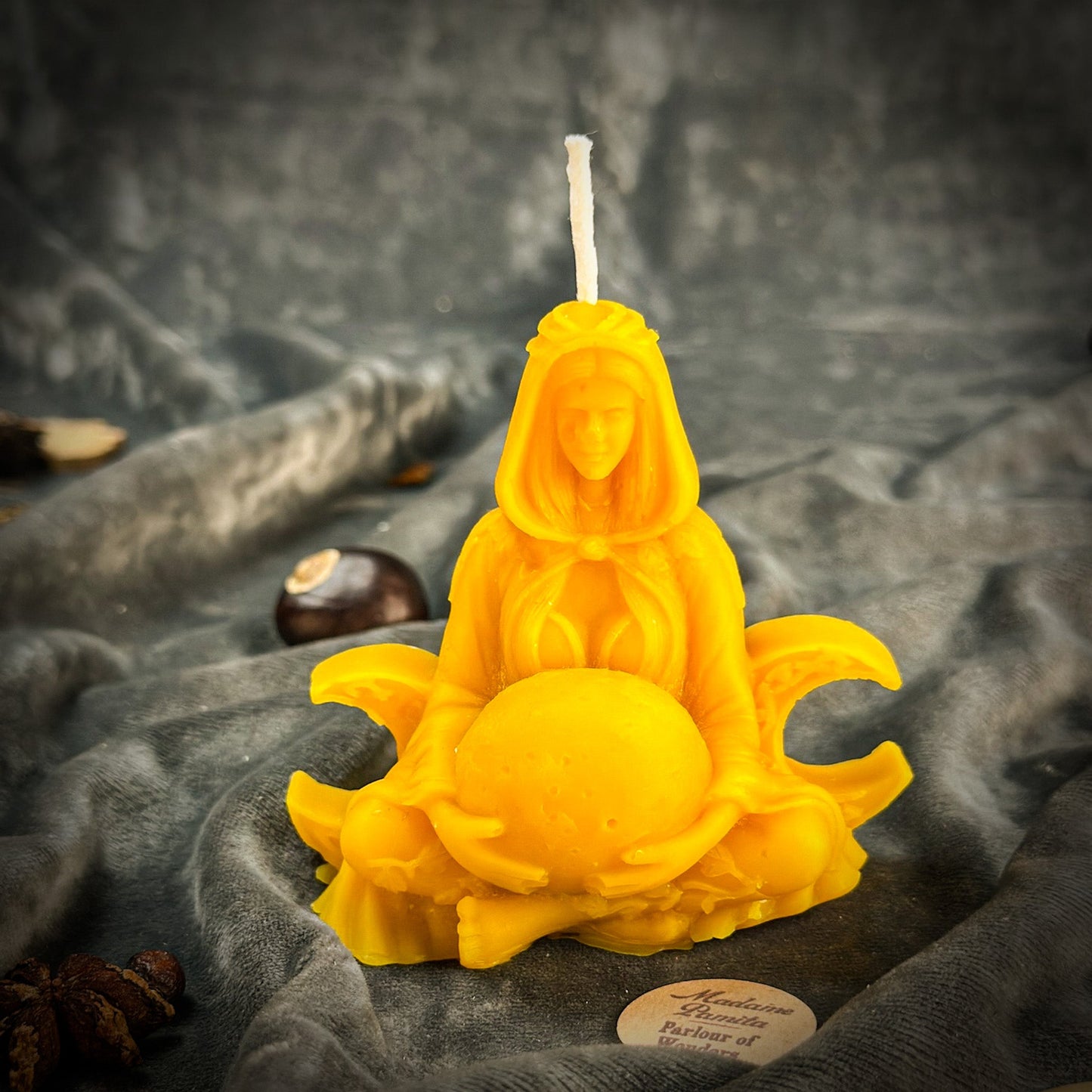 Beeswax Moon Goddess Spell Candle - Northern Magick Supplies