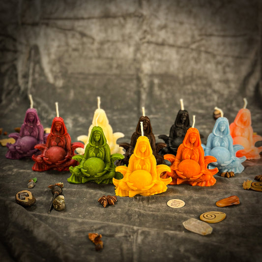 Beeswax Moon Goddess Spell Candle - Northern Magick Supplies