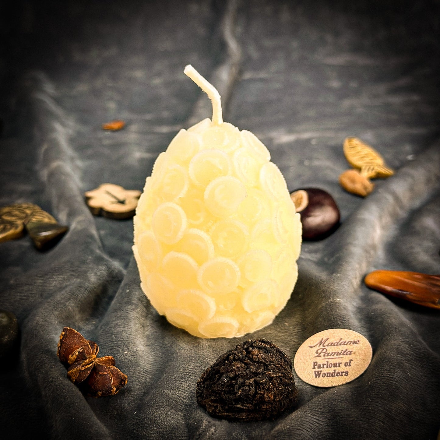 Beeswax Nest Egg Spell Candle - Savings & Financial Security