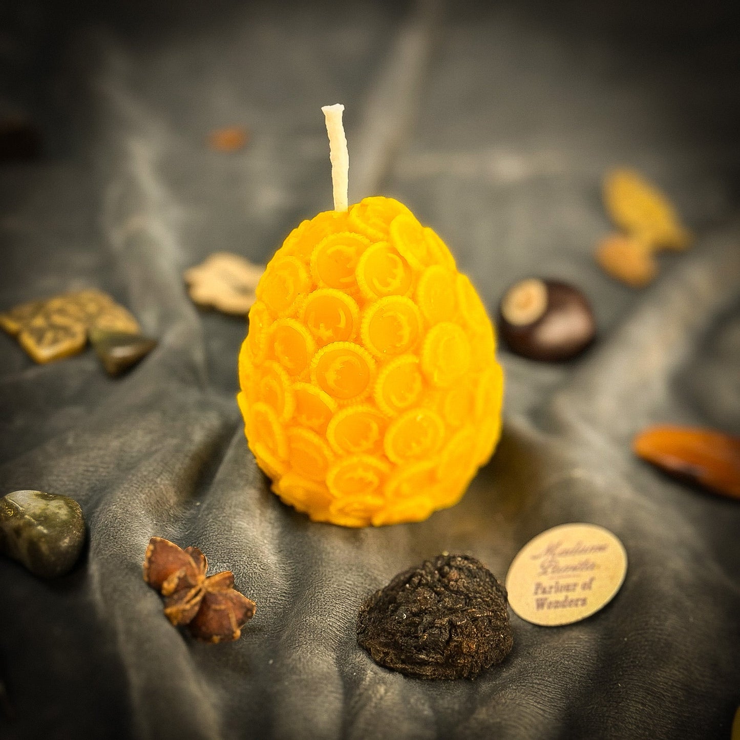 Beeswax Nest Egg Spell Candle - Savings & Financial Security
