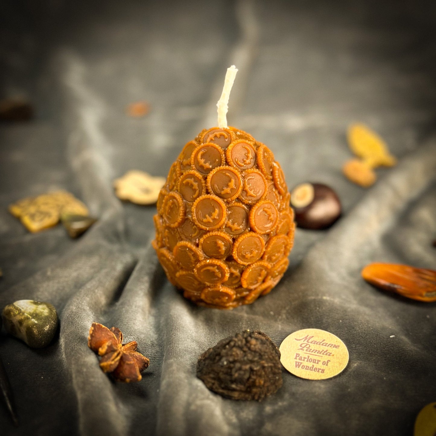 Beeswax Nest Egg Spell Candle - Savings & Financial Security