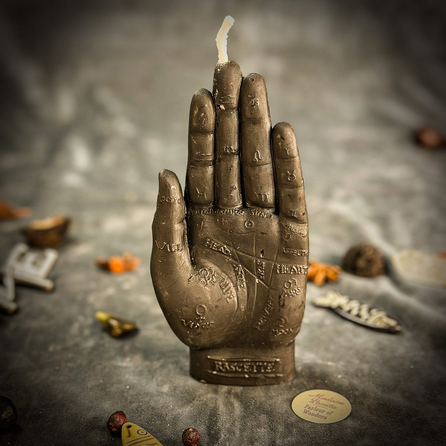 Beeswax Hand of Fate Spell Candle - Destiny, Transformation & Divine Timing