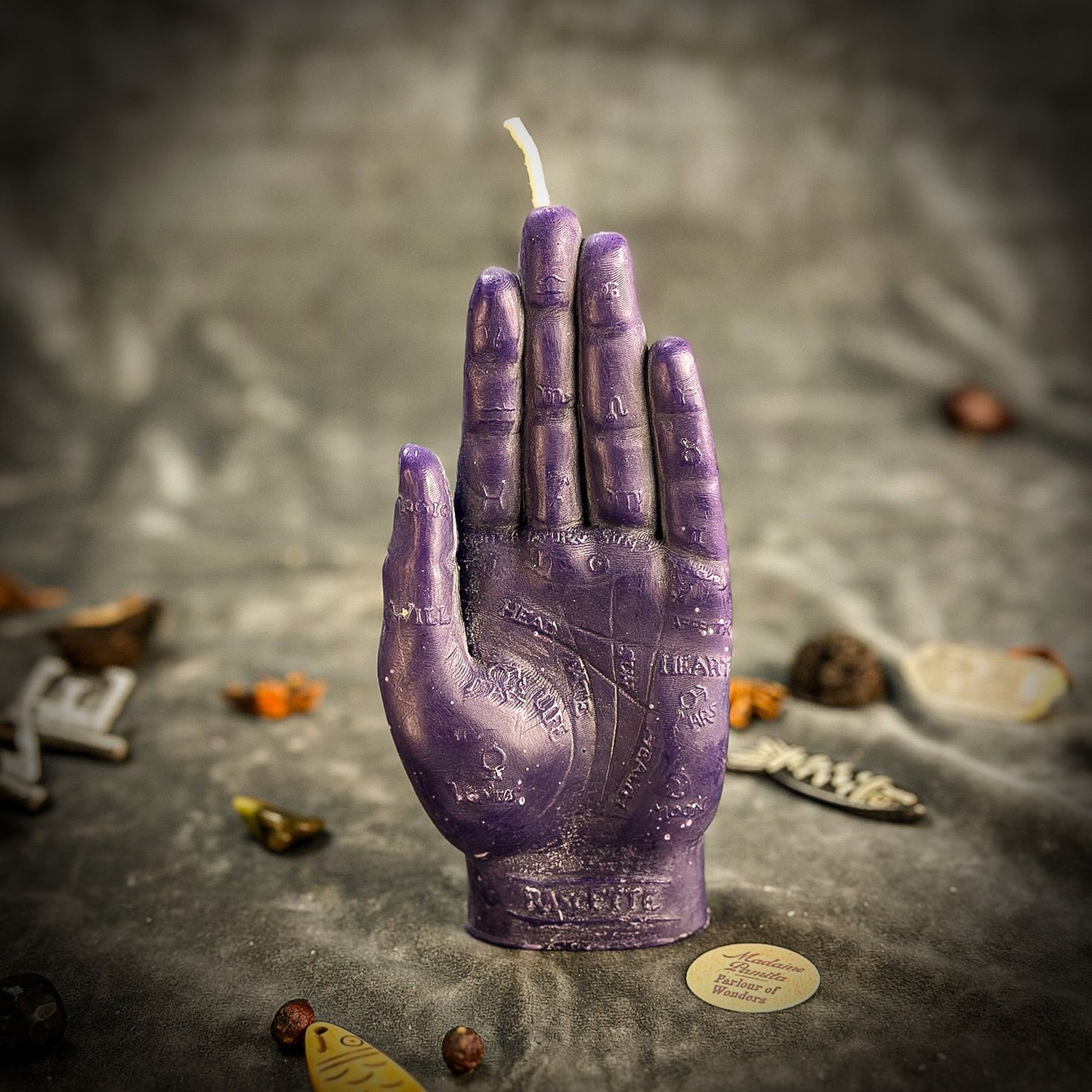 Beeswax Hand of Fate Spell Candle - Destiny, Transformation & Divine Timing