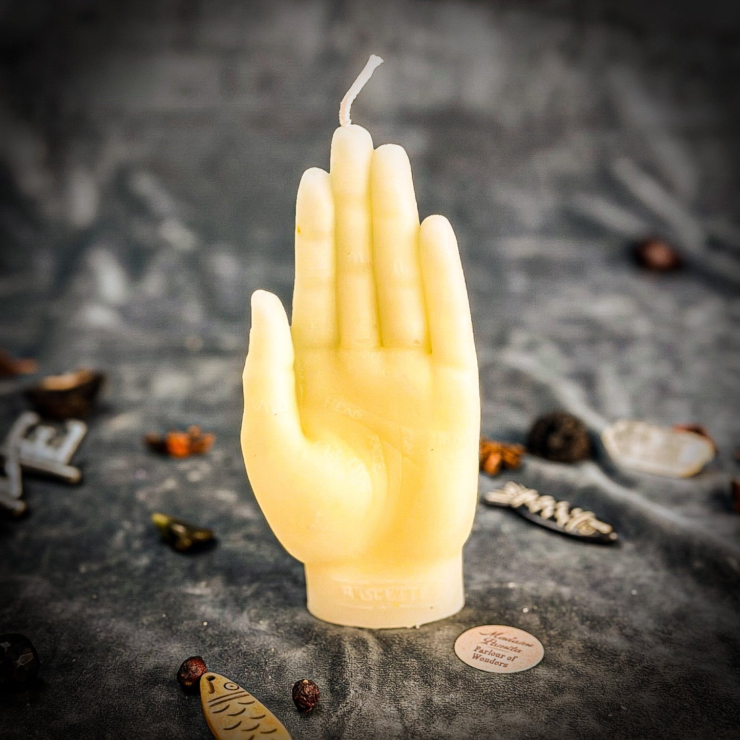 Beeswax Hand of Fate Spell Candle - Destiny, Transformation & Divine Timing