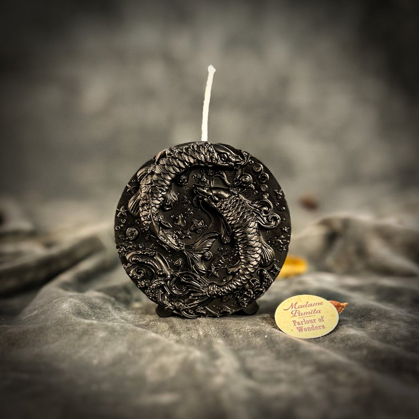 Beeswax Pisces Fish Zodiac Spell Candle - Intuition, Compassion & Dreams