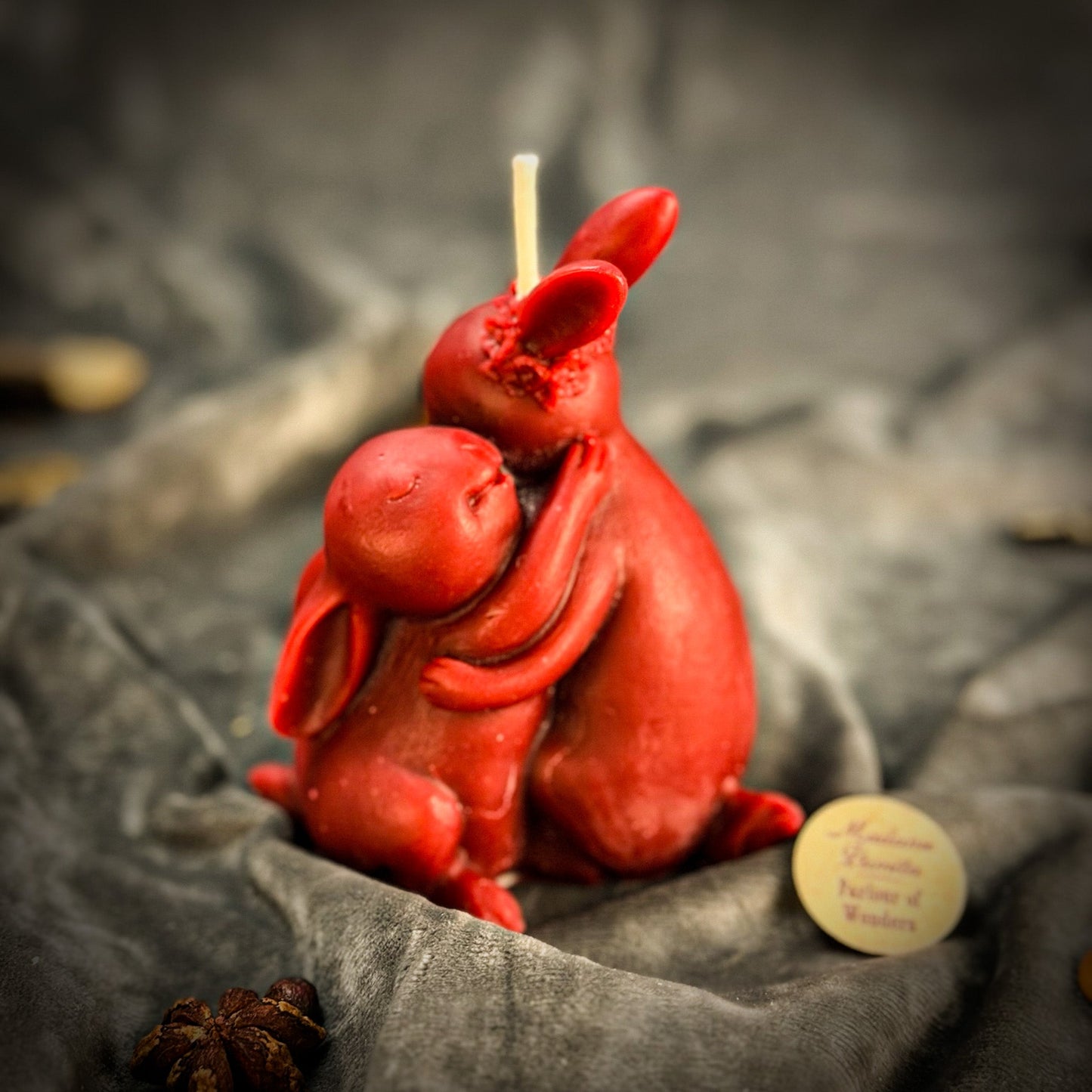 Beeswax Rabbit Rabbit Spell Candle - Good Luck & New Beginnings