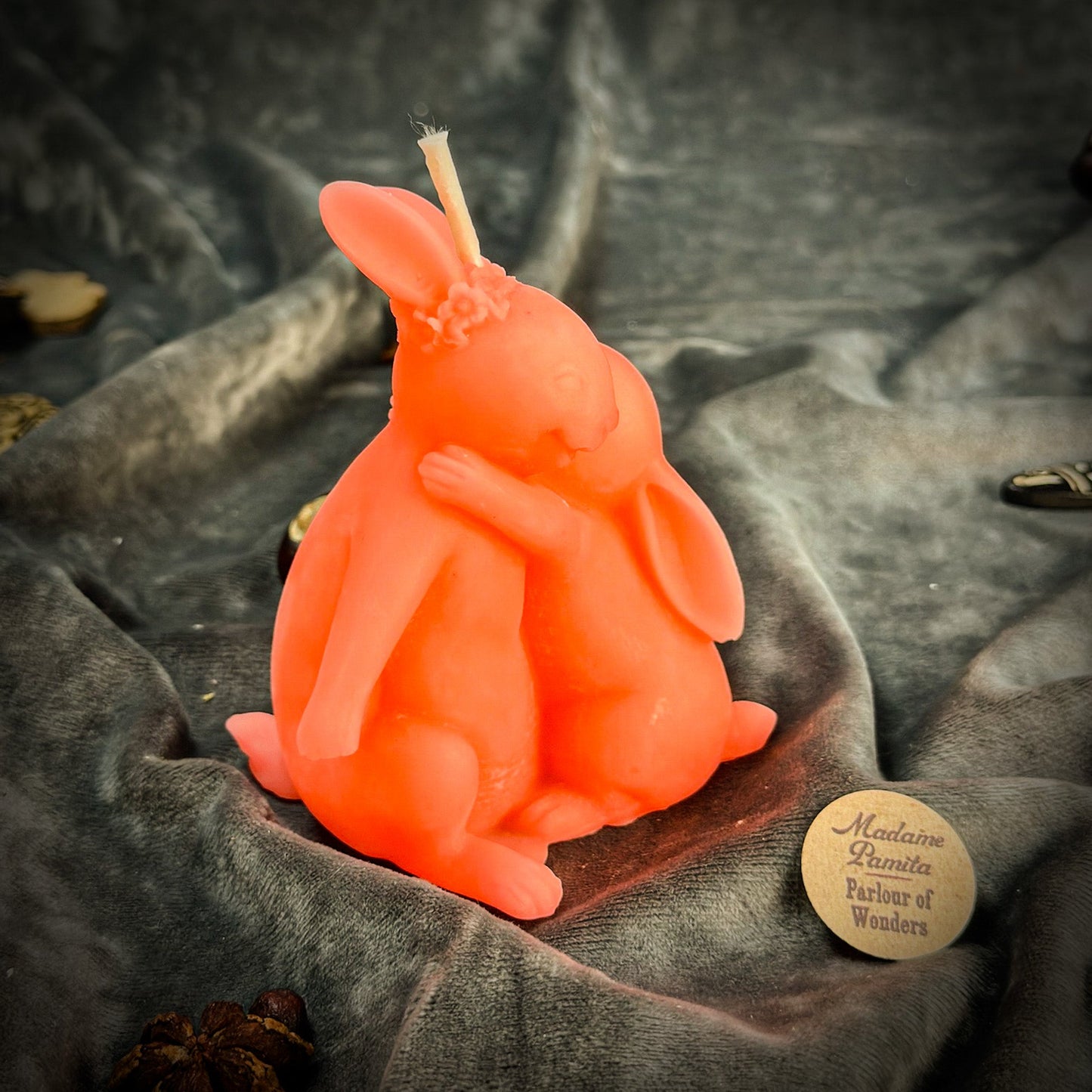 Beeswax Rabbit Rabbit Spell Candle - Good Luck & New Beginnings