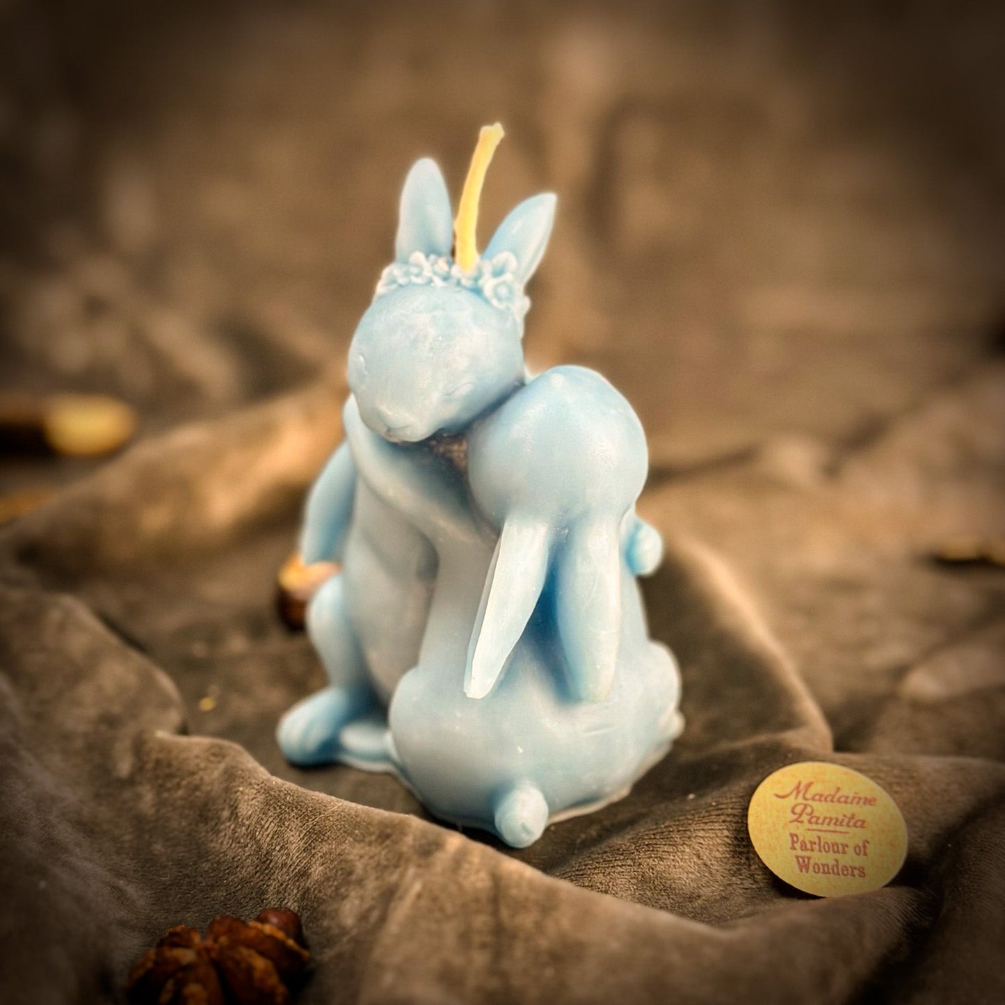 Beeswax Rabbit Rabbit Spell Candle - Good Luck & New Beginnings