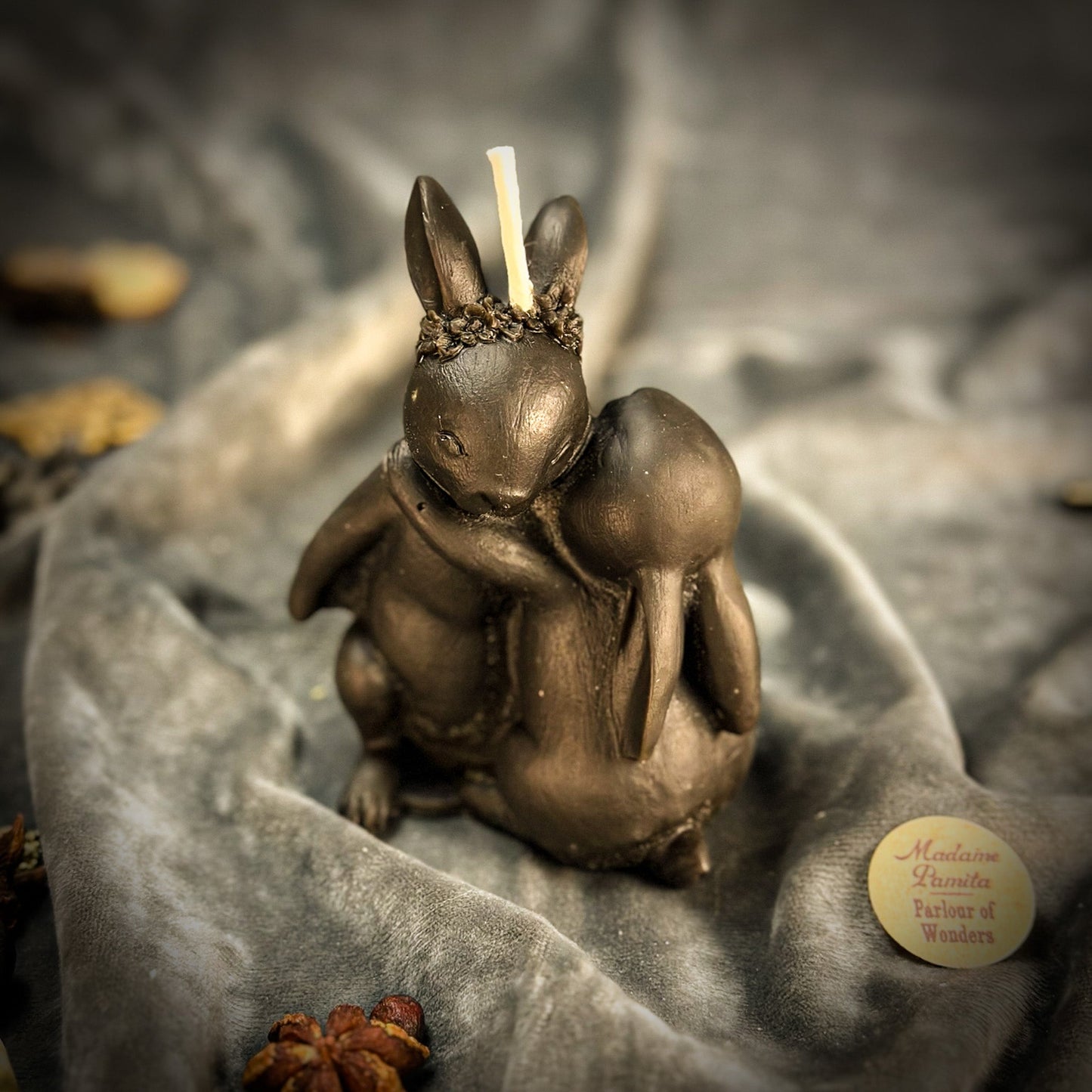 Beeswax Rabbit Rabbit Spell Candle - Good Luck & New Beginnings