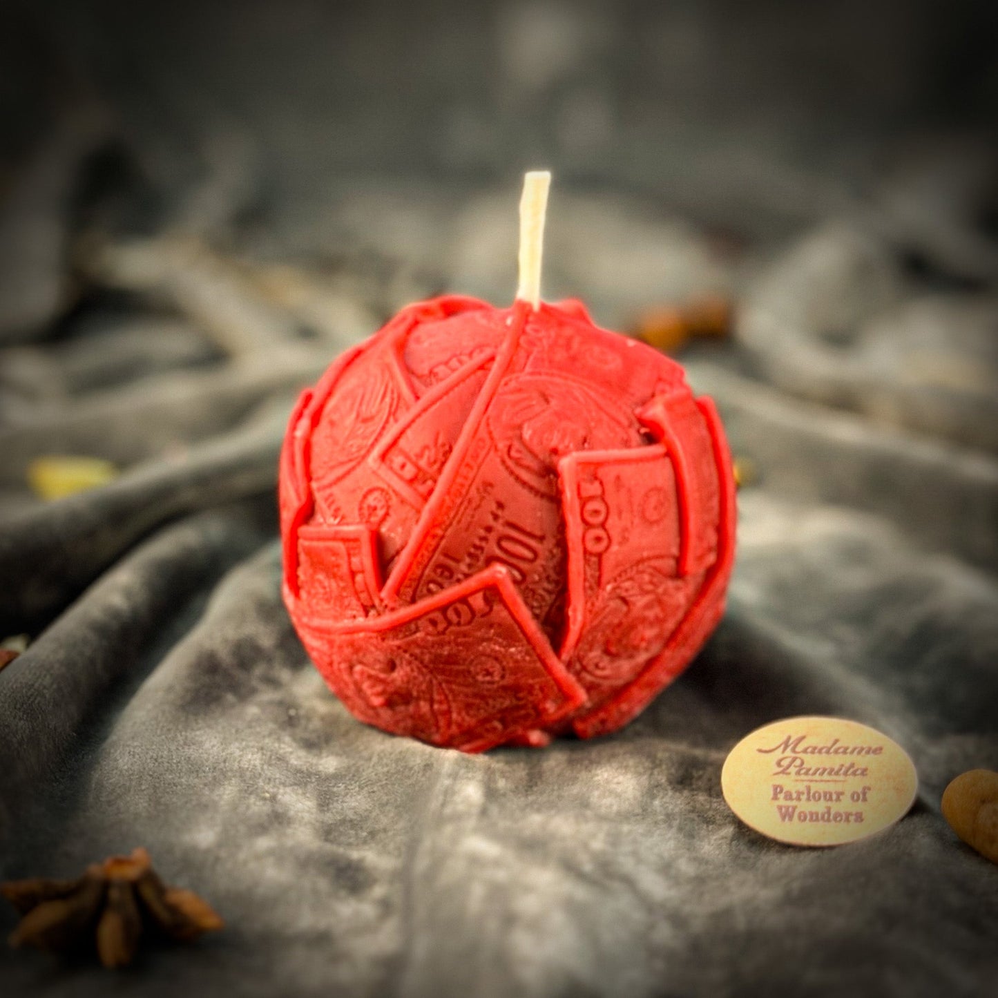 Beeswax Rolling in Dough Spell Candle - Luxury Wealth & Opulent Abundance