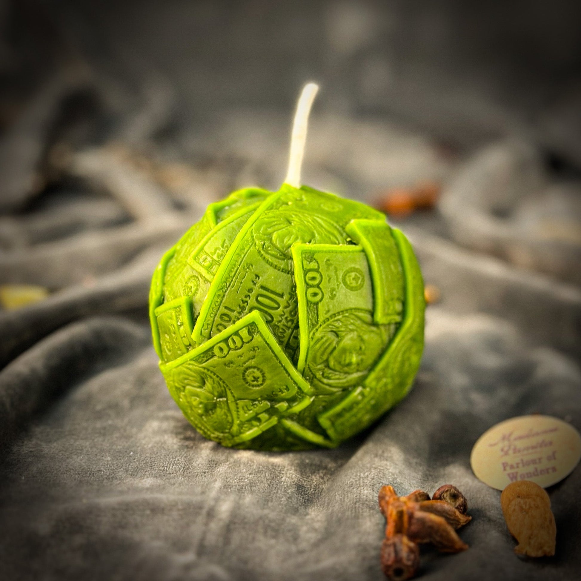 Beeswax Rolling in Dough Money Spell Candle - Northern Magick Supplies