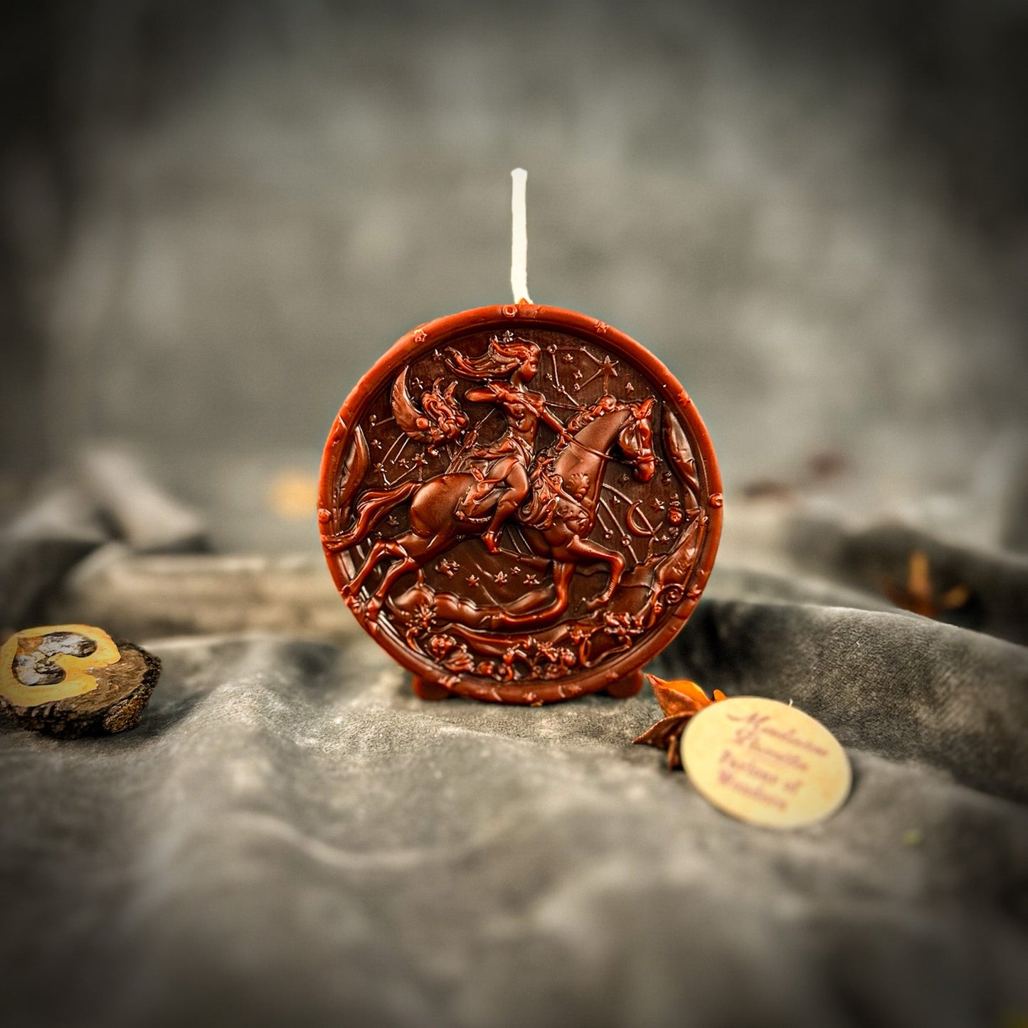 Beeswax Sagittarius Archer Zodiac Spell Candle - Northern Magick Supplies