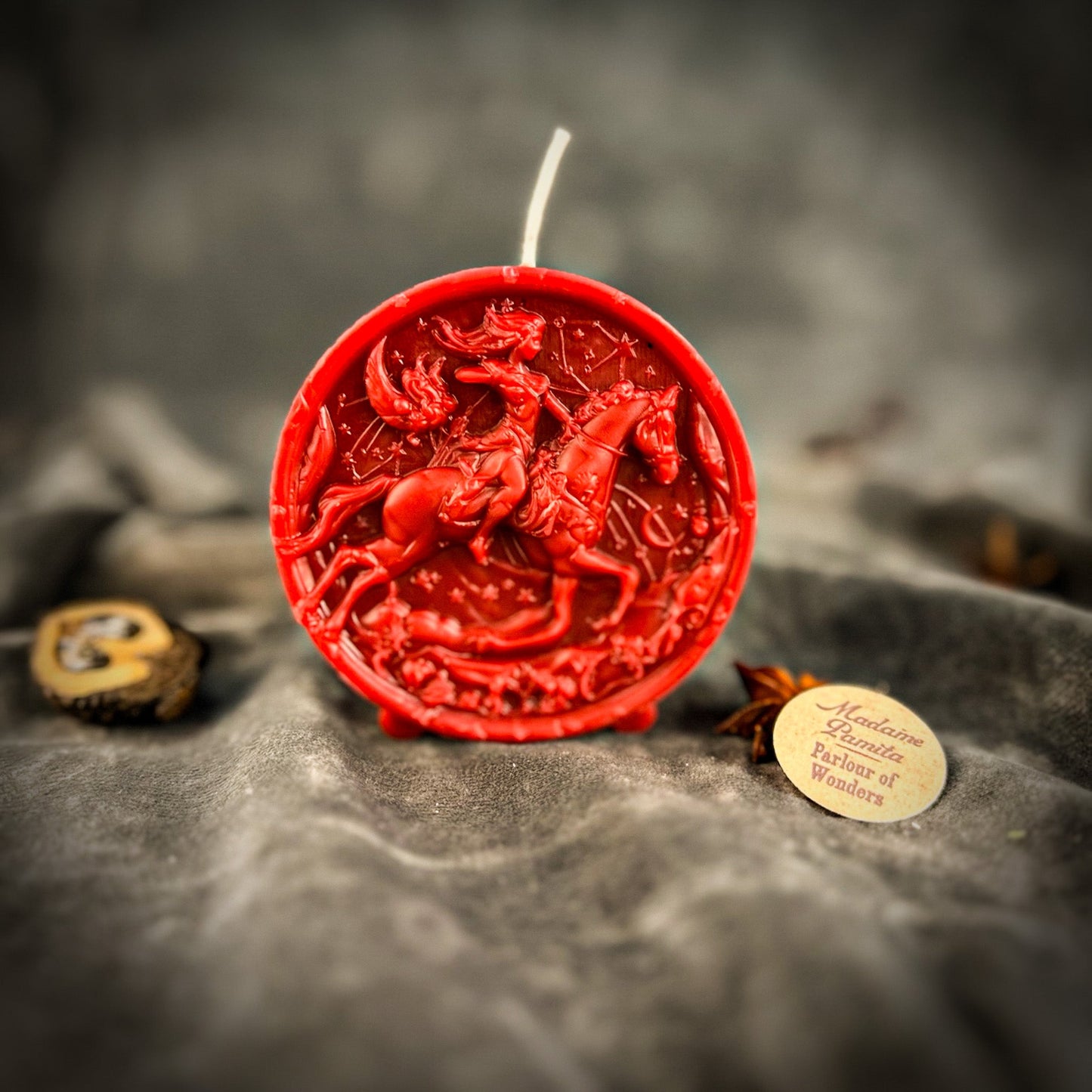 Beeswax Sagittarius Archer Zodiac Spell Candle - Northern Magick Supplies