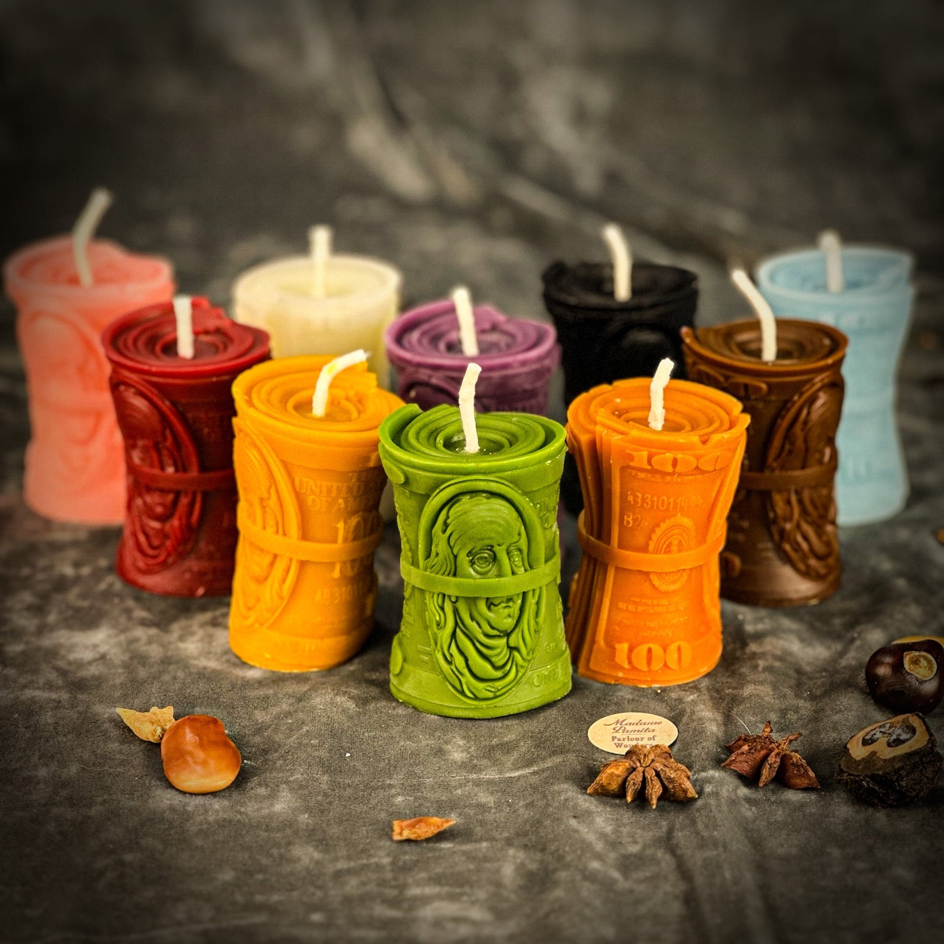 Beeswax Pay Me Spell Candle - Northern Magick Supplies