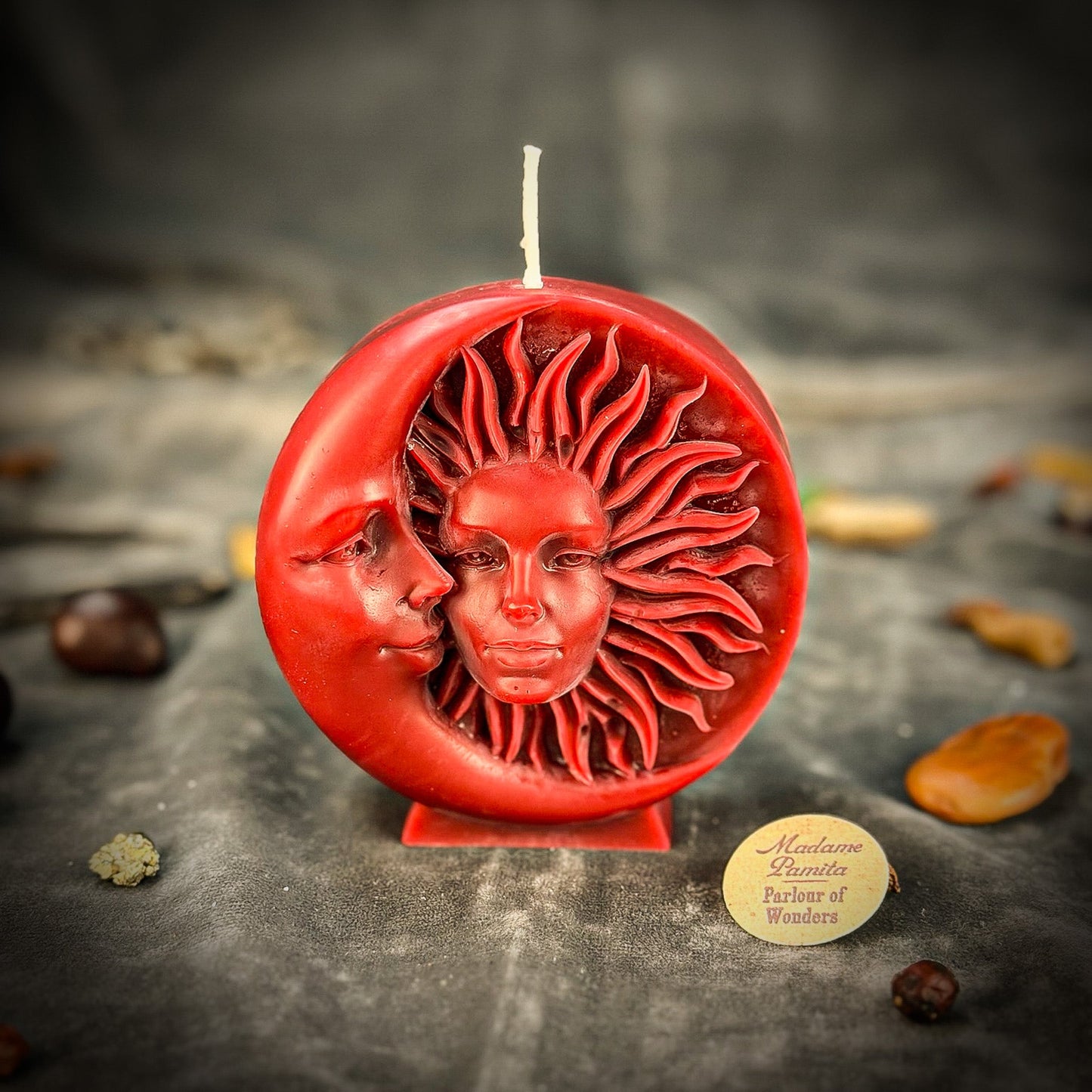 Beeswax Equinox and Solstice Spell Candle - Seasonal Magic & Balance