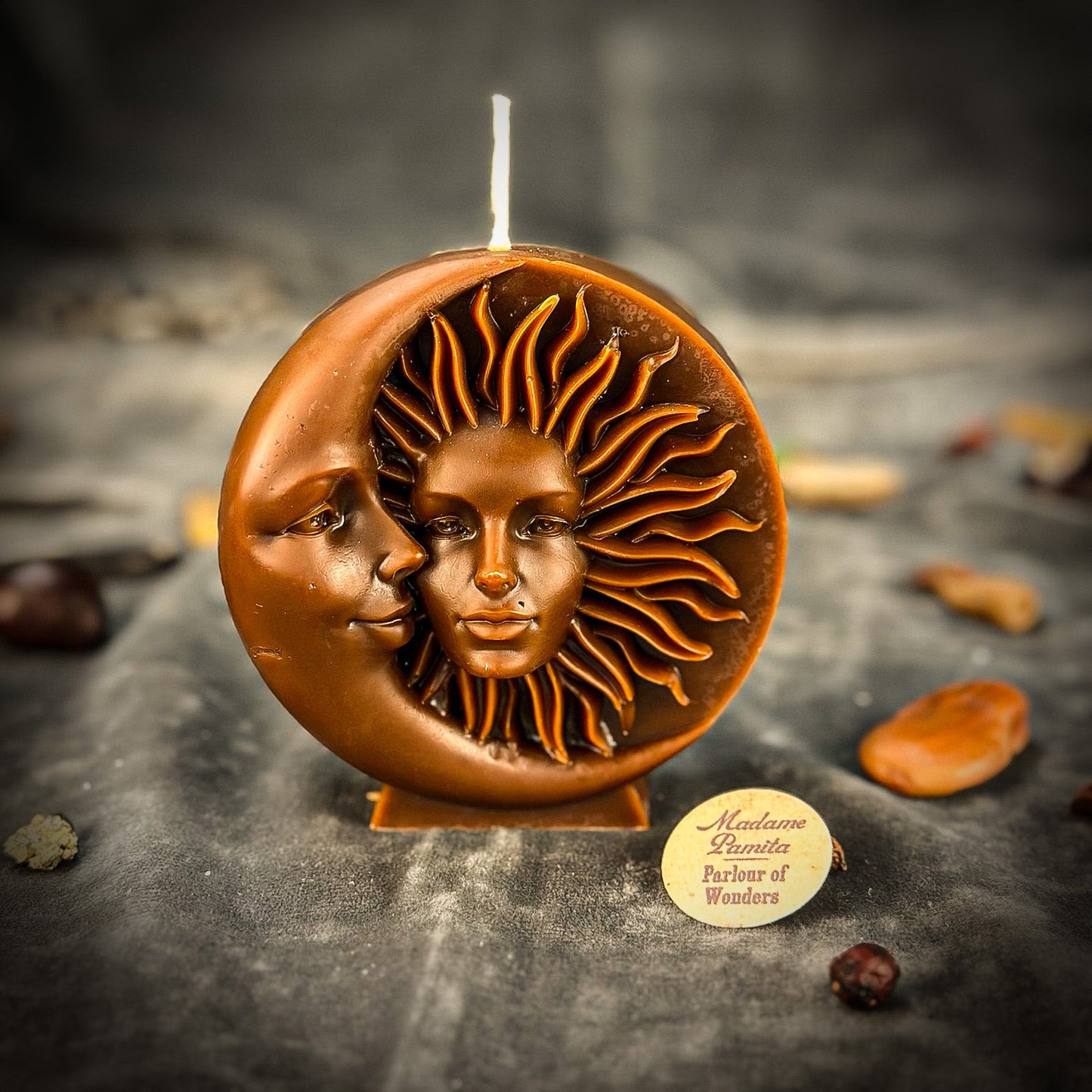 Beeswax Equinox and Solstice Spell Candle - Seasonal Magic & Balance