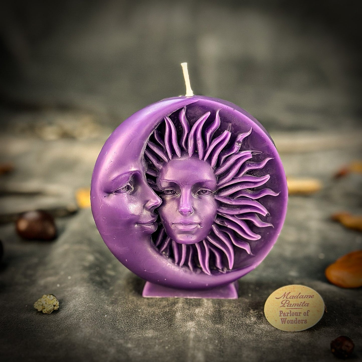 Beeswax Equinox and Solstice Spell Candle - Seasonal Magic & Balance