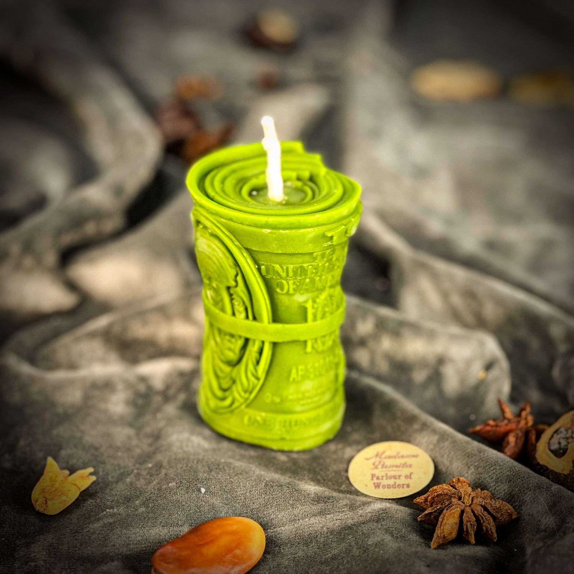 Beeswax Pay Me Spell Candle - Northern Magick Supplies