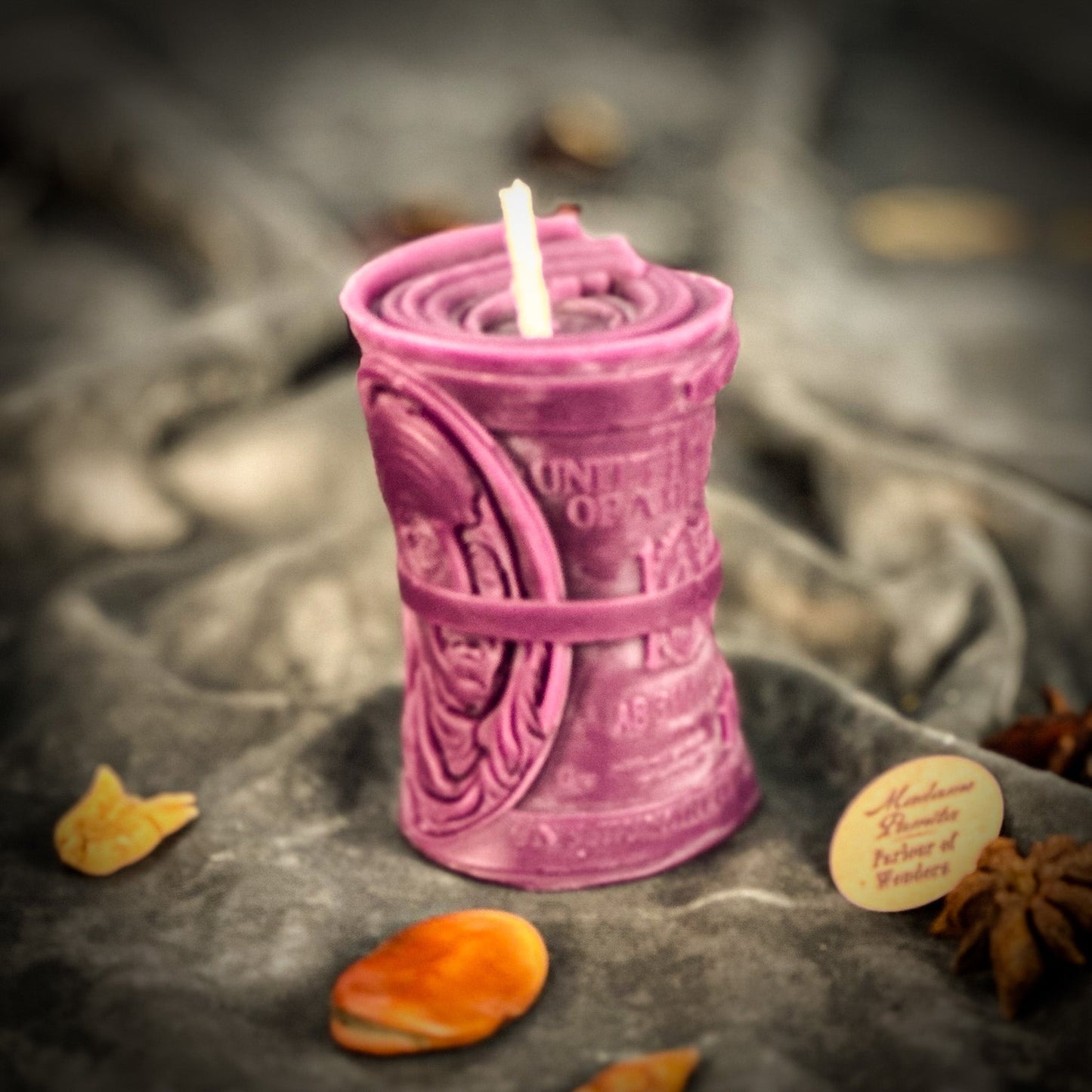 Beeswax Pay Me Spell Candle - Debt Collection & Fair Compensation - Northern Magick Supplies