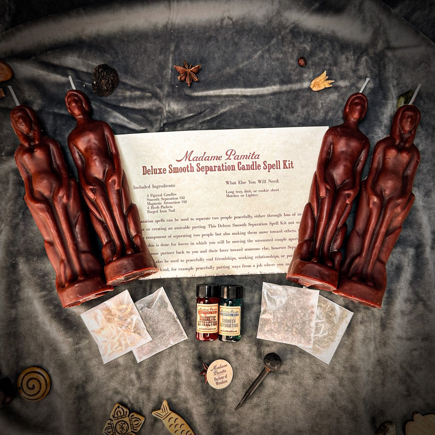 Deluxe Smooth Separation Candle Spell Kit - Human/Female - Northern Magick Supplies