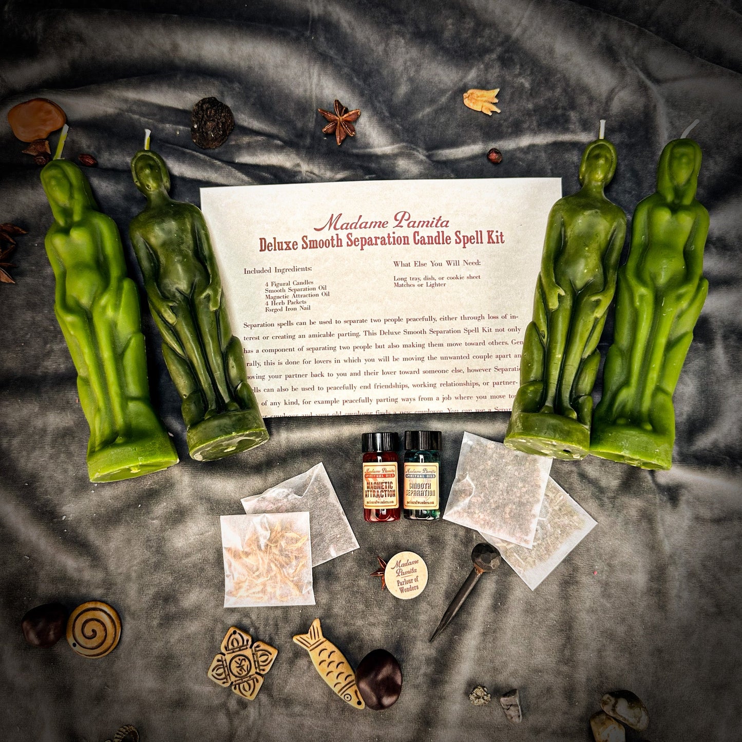 Deluxe Smooth Separation Candle Spell Kit - Human/Female - Northern Magick Supplies