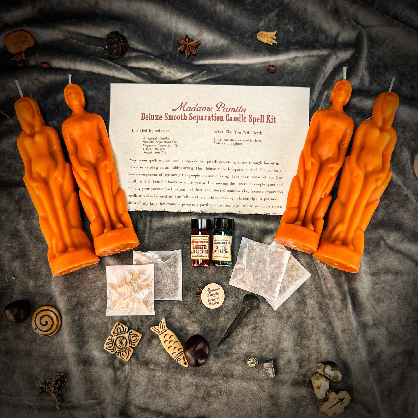 Deluxe Smooth Separation Candle Spell Kit - Human/Female - Northern Magick Supplies
