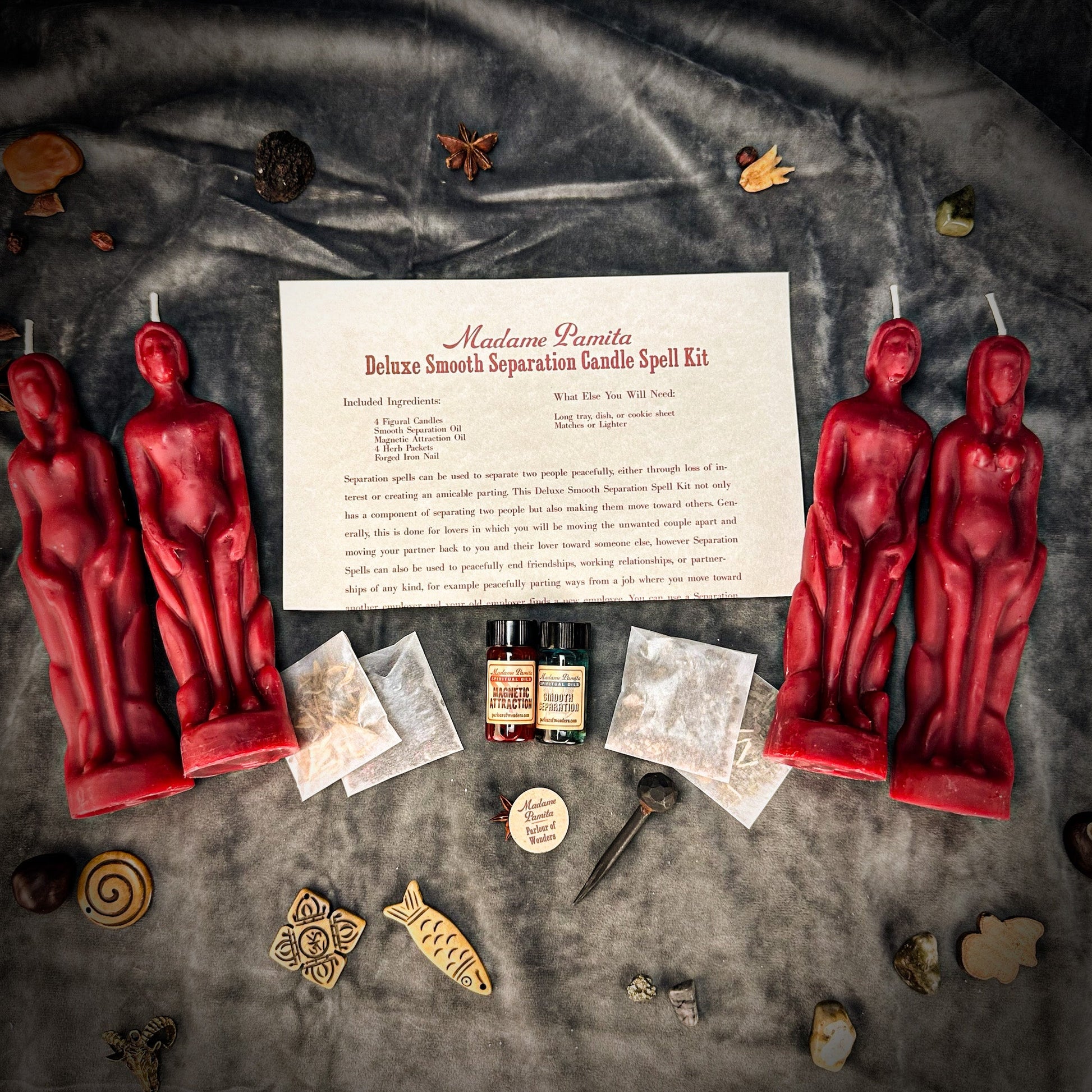 Deluxe Smooth Separation Candle Spell Kit - Human/Female - Northern Magick Supplies