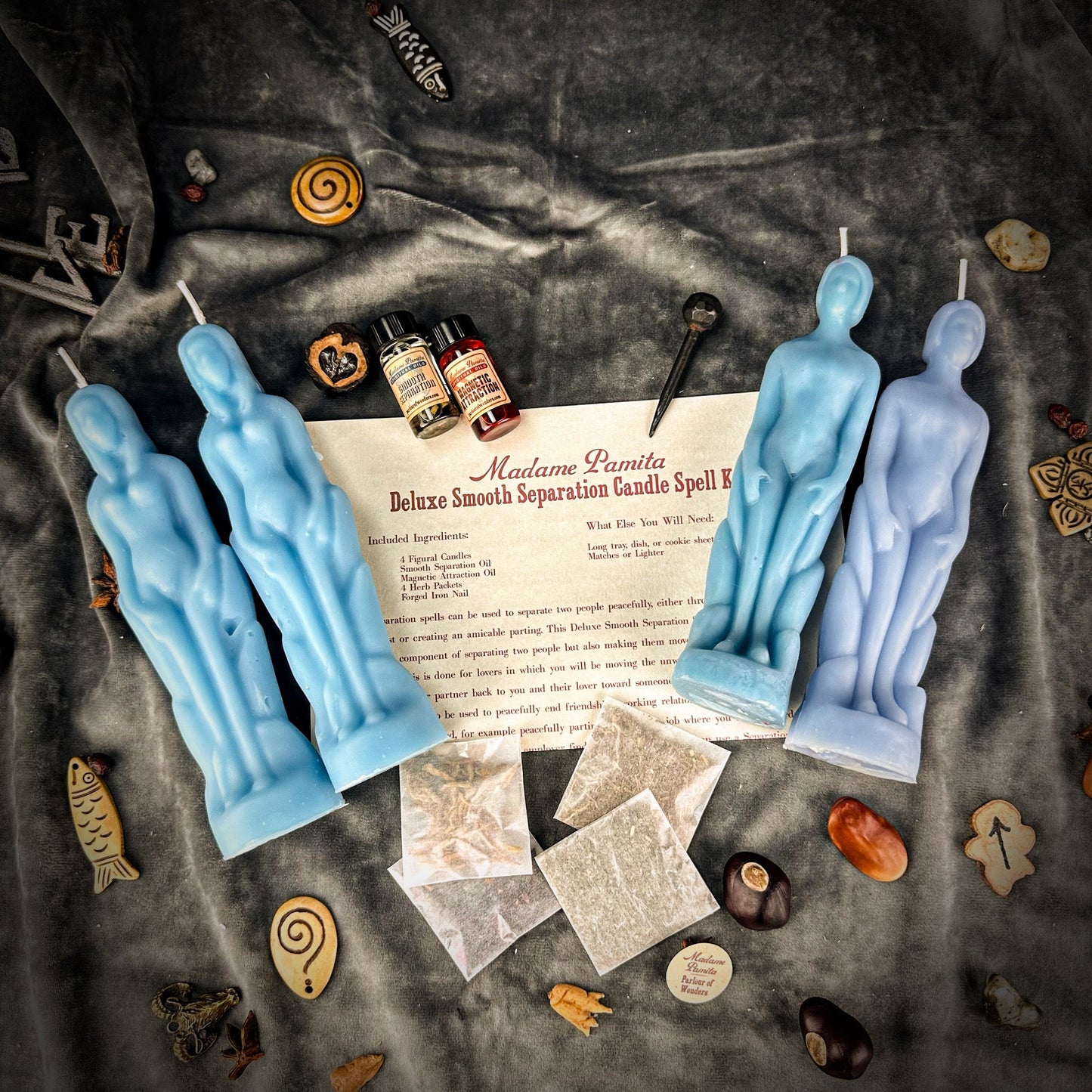 Deluxe Smooth Separation Candle Spell Kit - Human/Female - Northern Magick Supplies