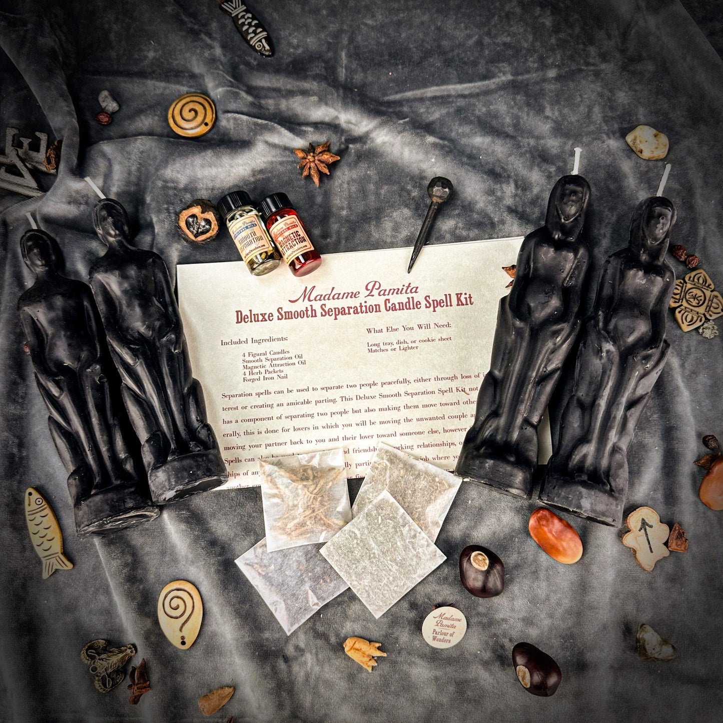 Deluxe Smooth Separation Candle Spell Kit - Human/Female - Northern Magick Supplies