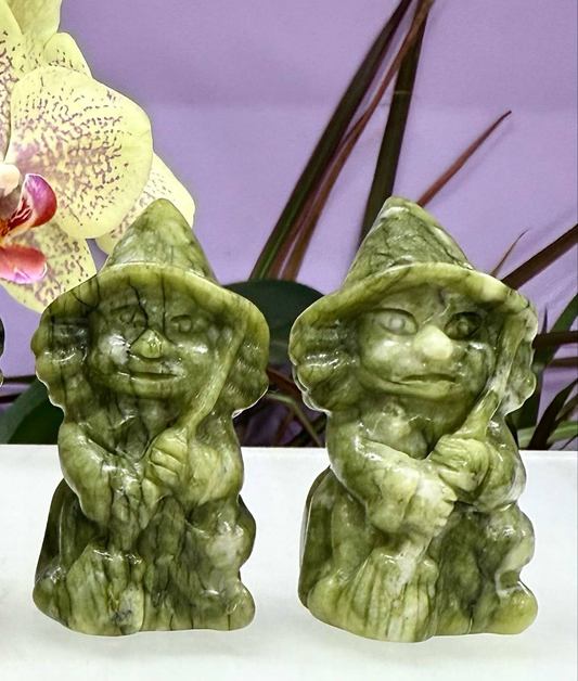 6cm Natural Nephrite Jade Witch Healing Energy - Northern Magick Supplies