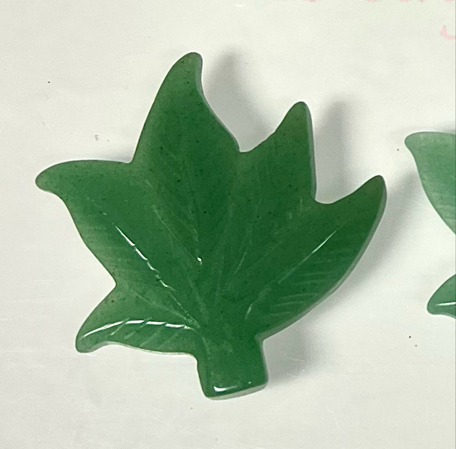 2” Natural Aventurine Pot Leaf for Healing - Northern Magick Supplies