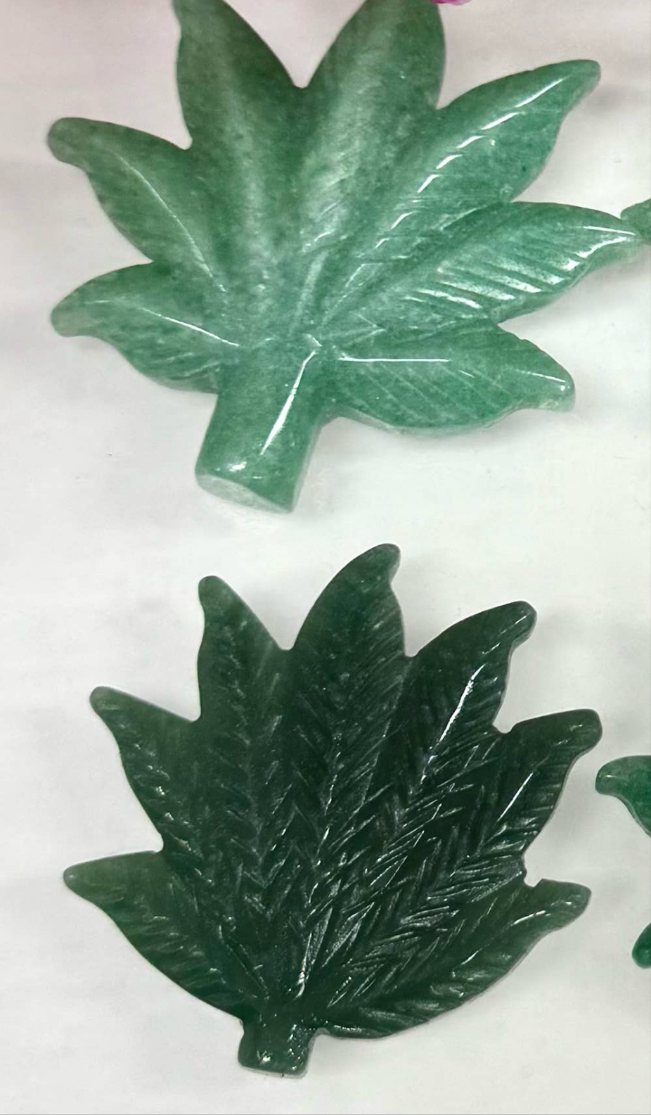 2” Natural Aventurine Pot Leaf for Healing - Northern Magick Supplies