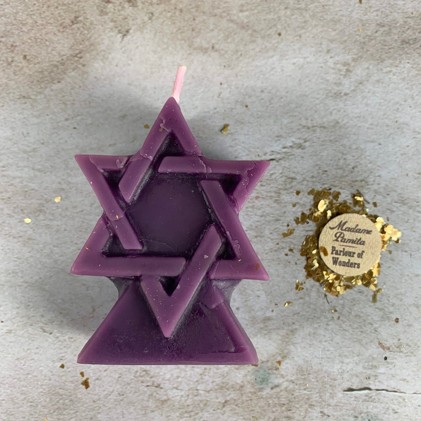 Beeswax Seal of Solomon Spell Candle - Protection & Divine Power - Northern Magick Supplies