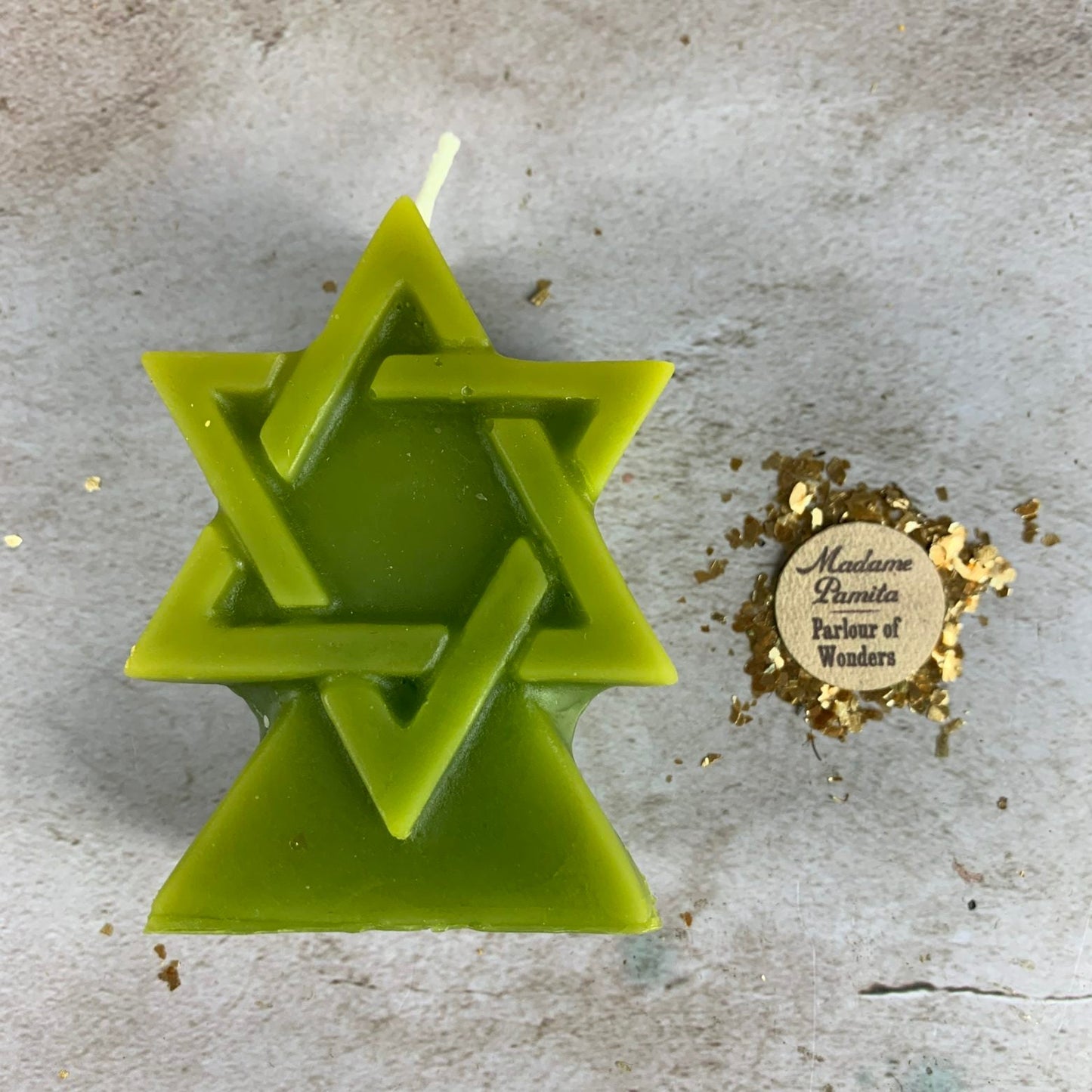 Beeswax Seal of Solomon Spell Candle - Protection & Divine Power - Northern Magick Supplies