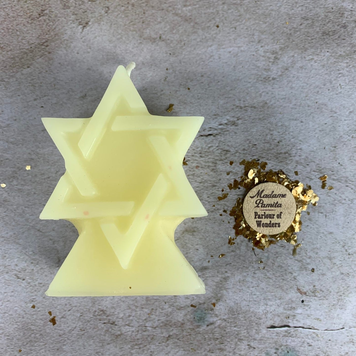 Beeswax Seal of Solomon Spell Candle - Protection & Divine Power - Northern Magick Supplies