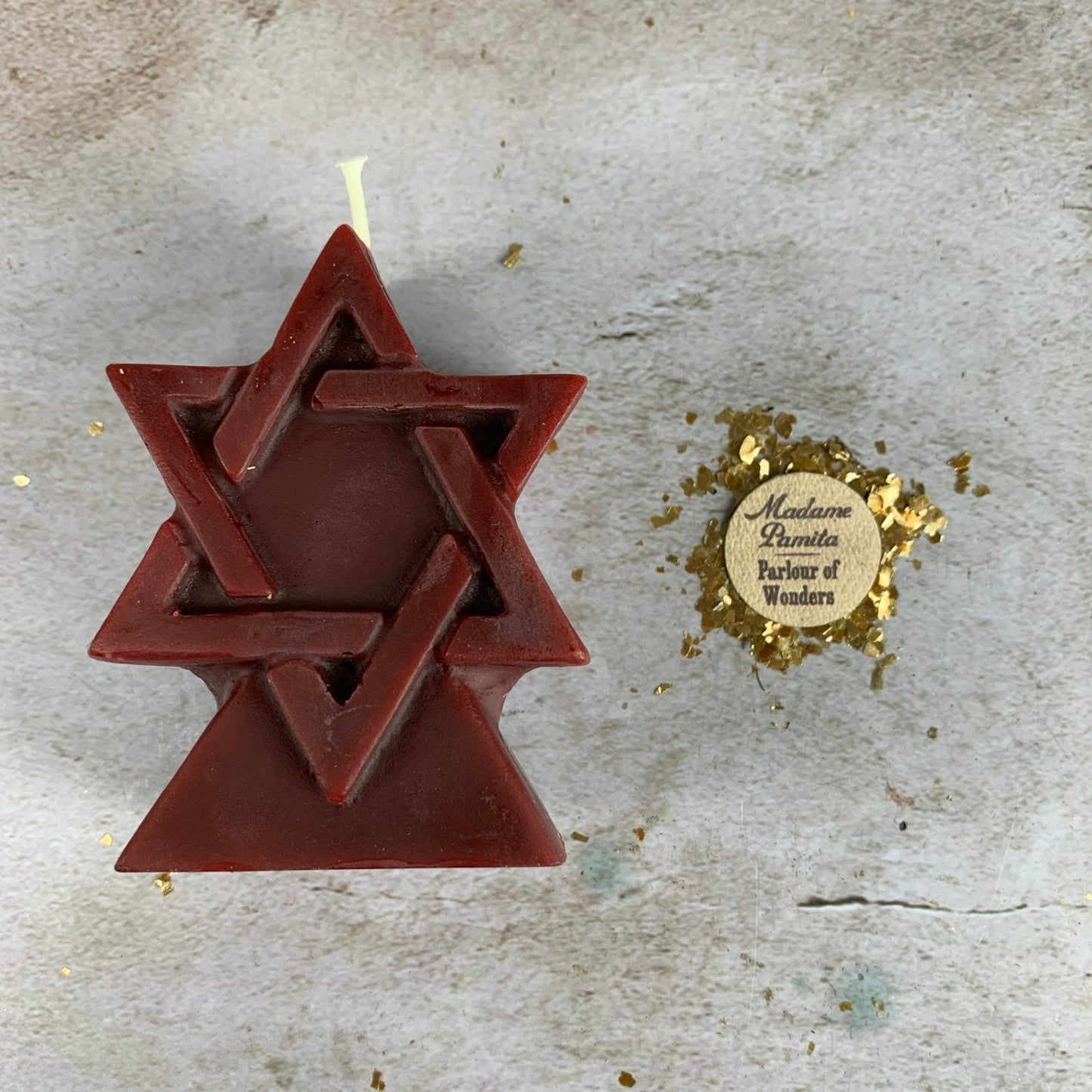 Beeswax Seal of Solomon Spell Candle - Protection & Divine Power - Northern Magick Supplies