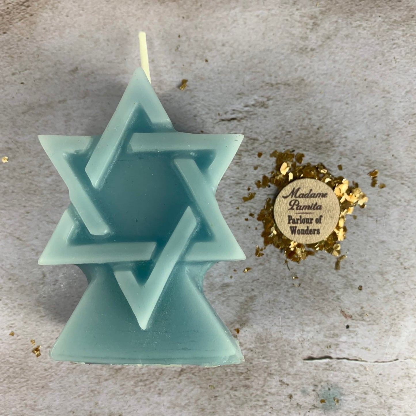 Beeswax Seal of Solomon Spell Candle - Protection & Divine Power - Northern Magick Supplies