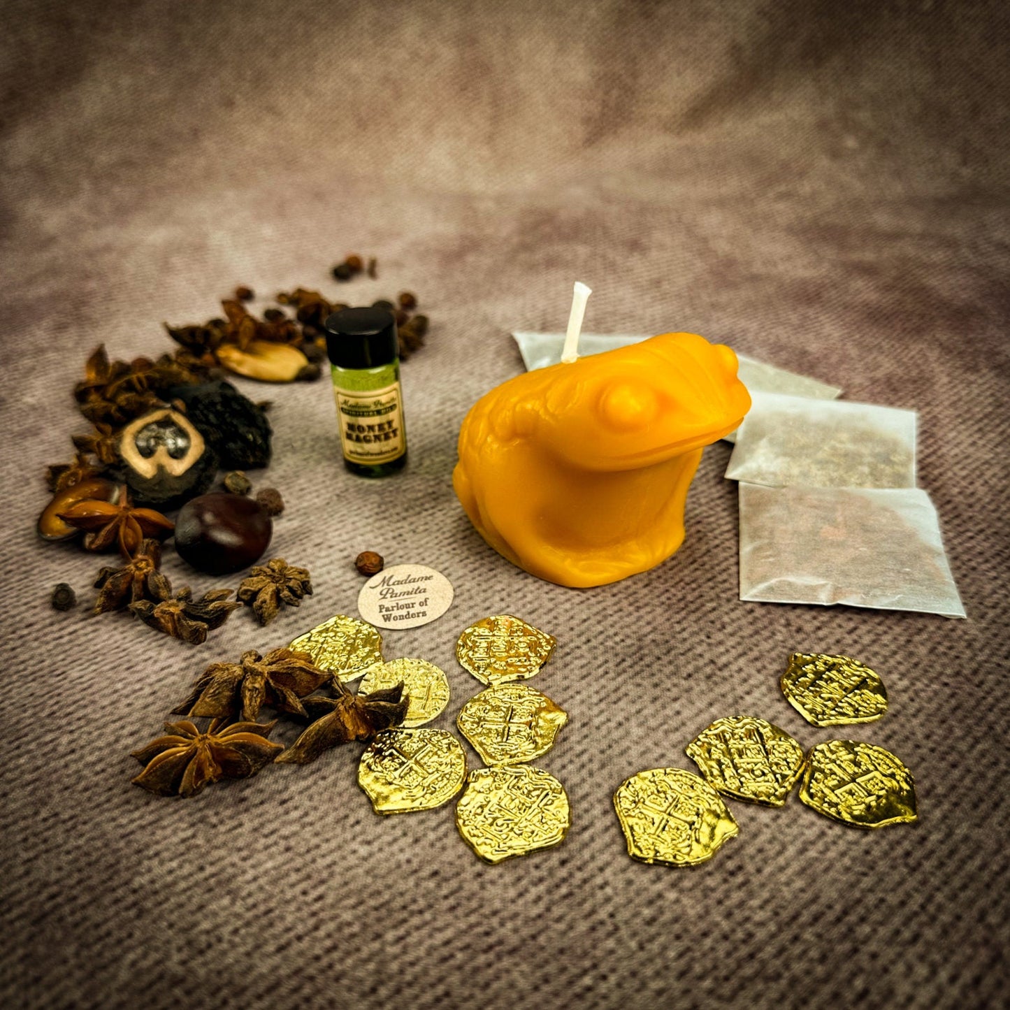 Lucky Money Frog Candle Spell Kit - Northern Magick Supplies