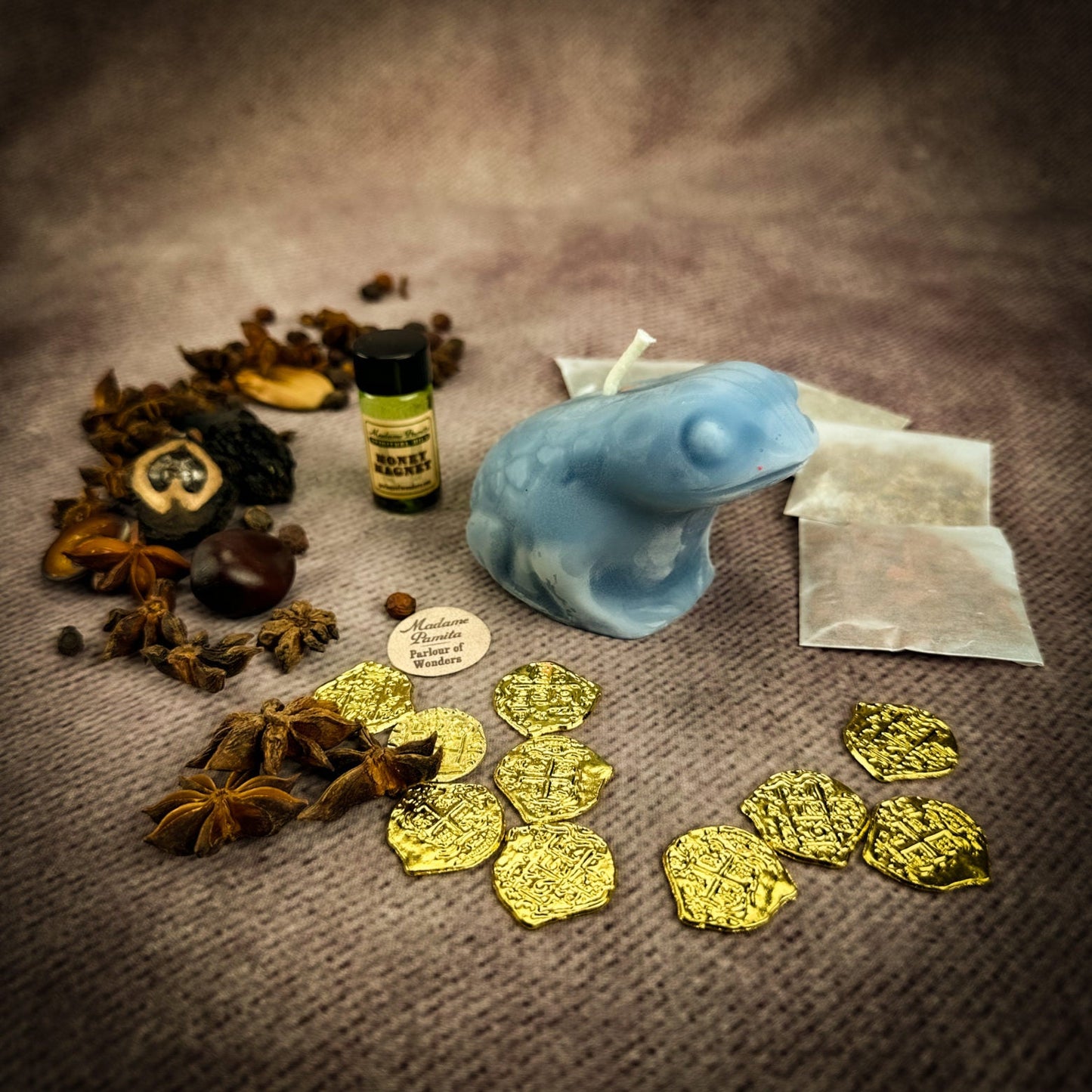 Lucky Money Frog Candle Spell Kit - Northern Magick Supplies