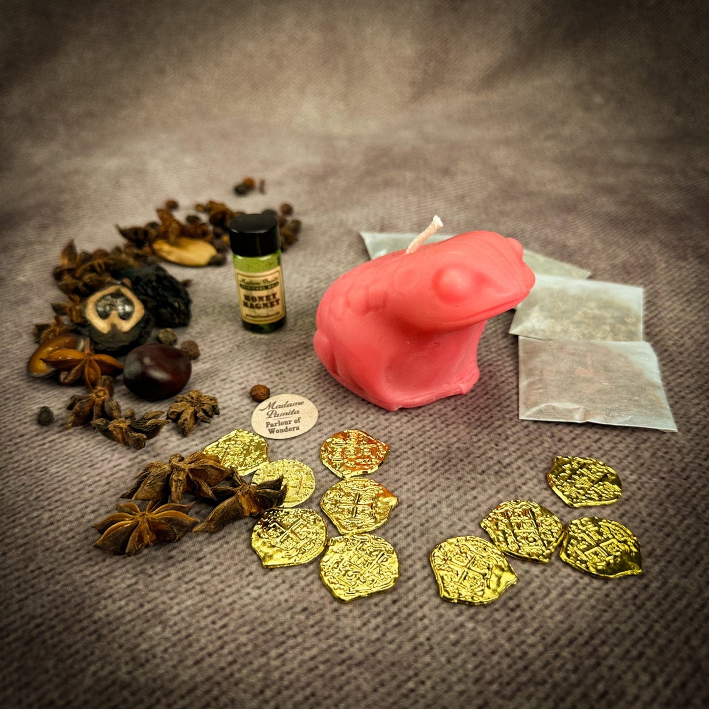 Lucky Money Frog Candle Spell Kit - Northern Magick Supplies